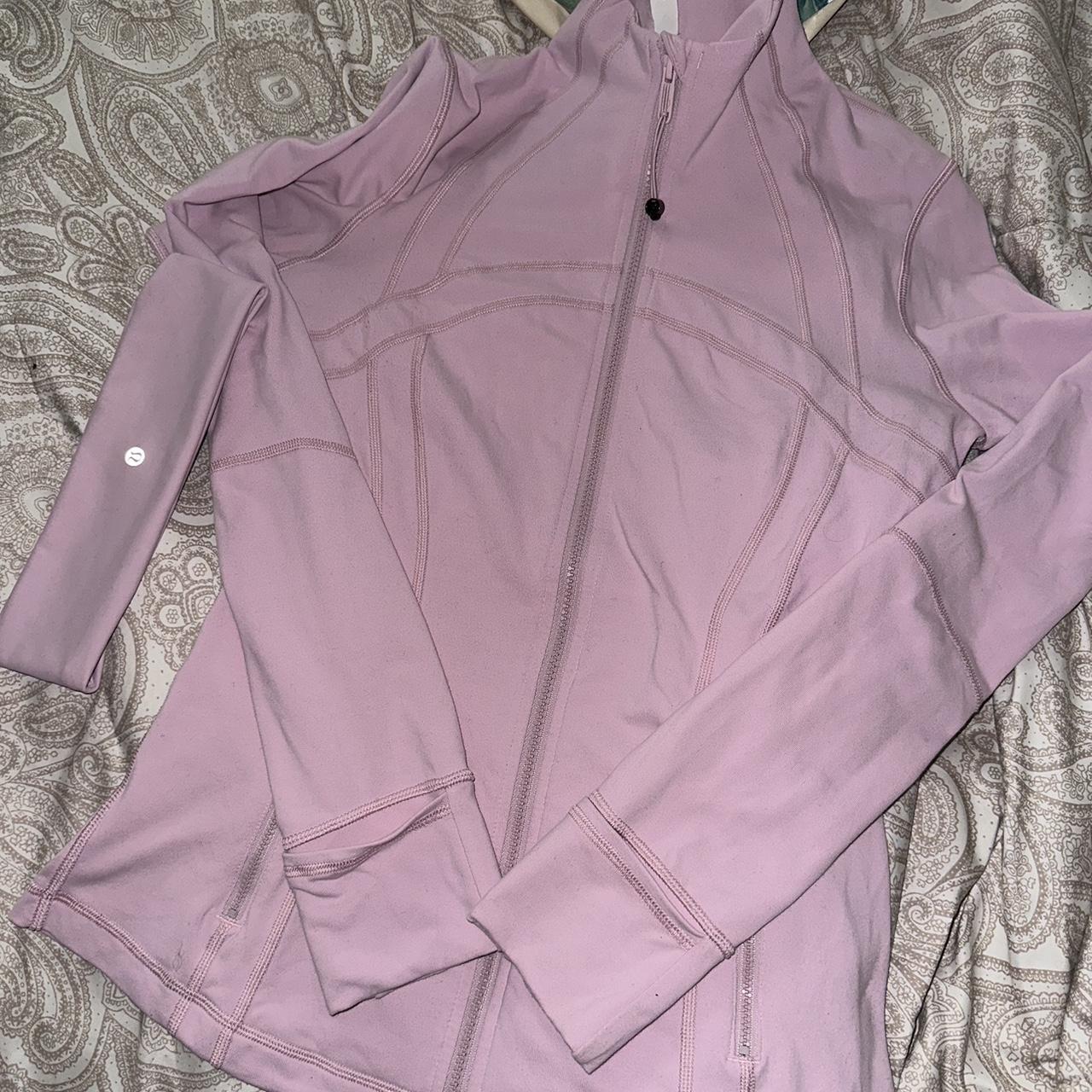 LULULEMON PINK PEONY DEFINE JACKET WITH HEADBAND IN... - Depop