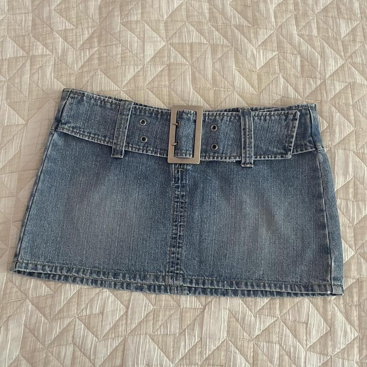 Vintage Bongo Belted Mini Skirt - Depop