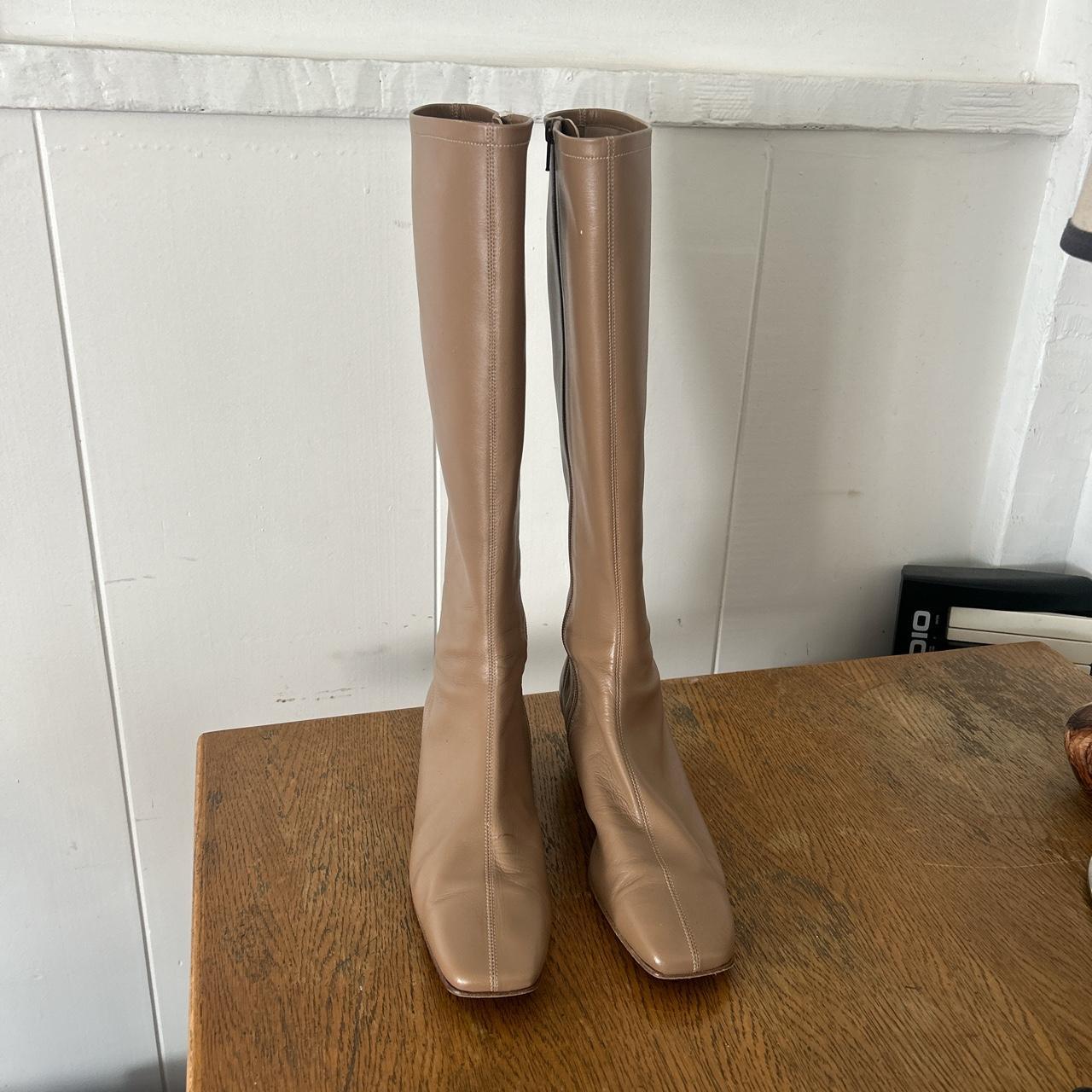 By Far knee high Edie Boot in Nude Beauuutiful soft Depop