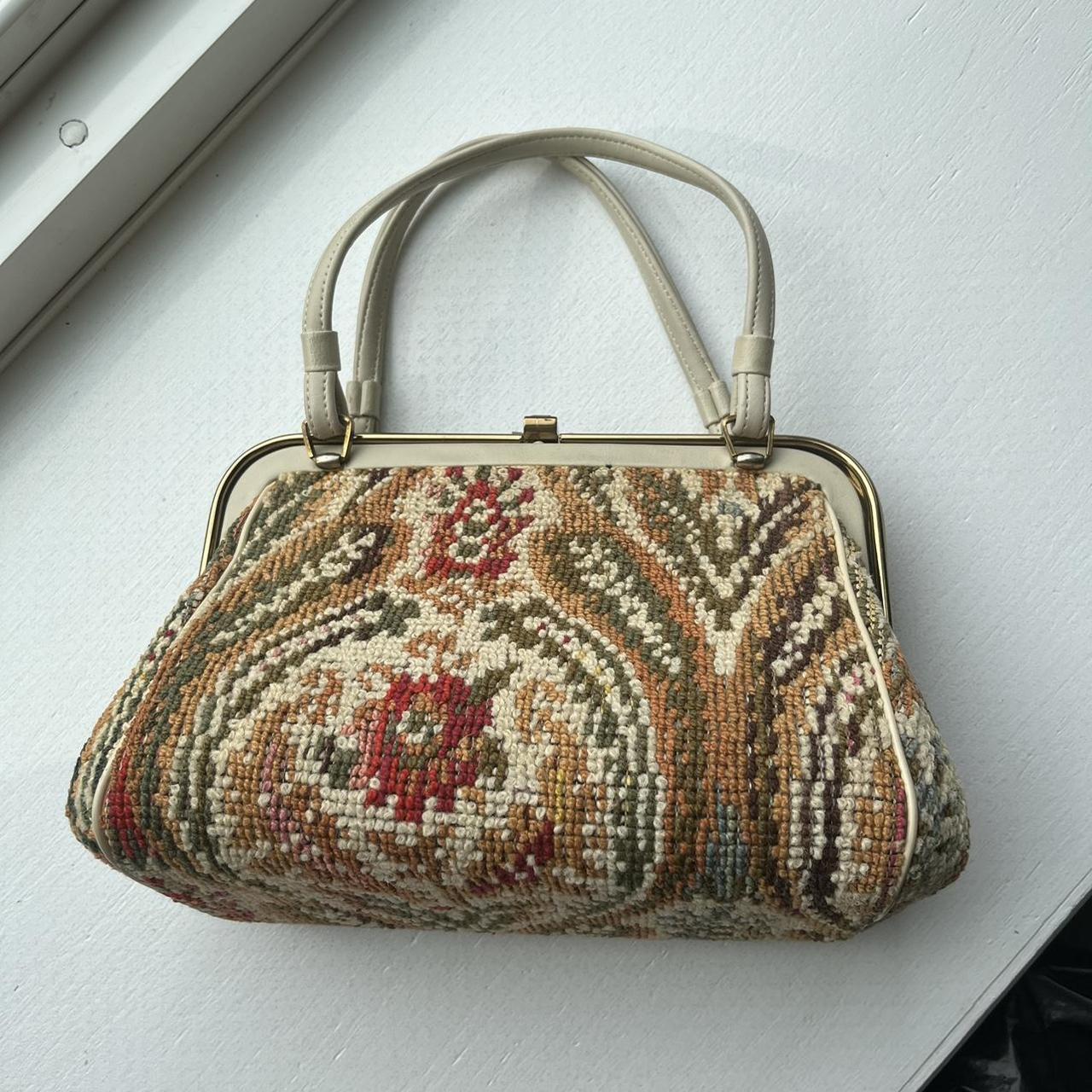 1950s Funky clasp purse Features gold bronze Depop