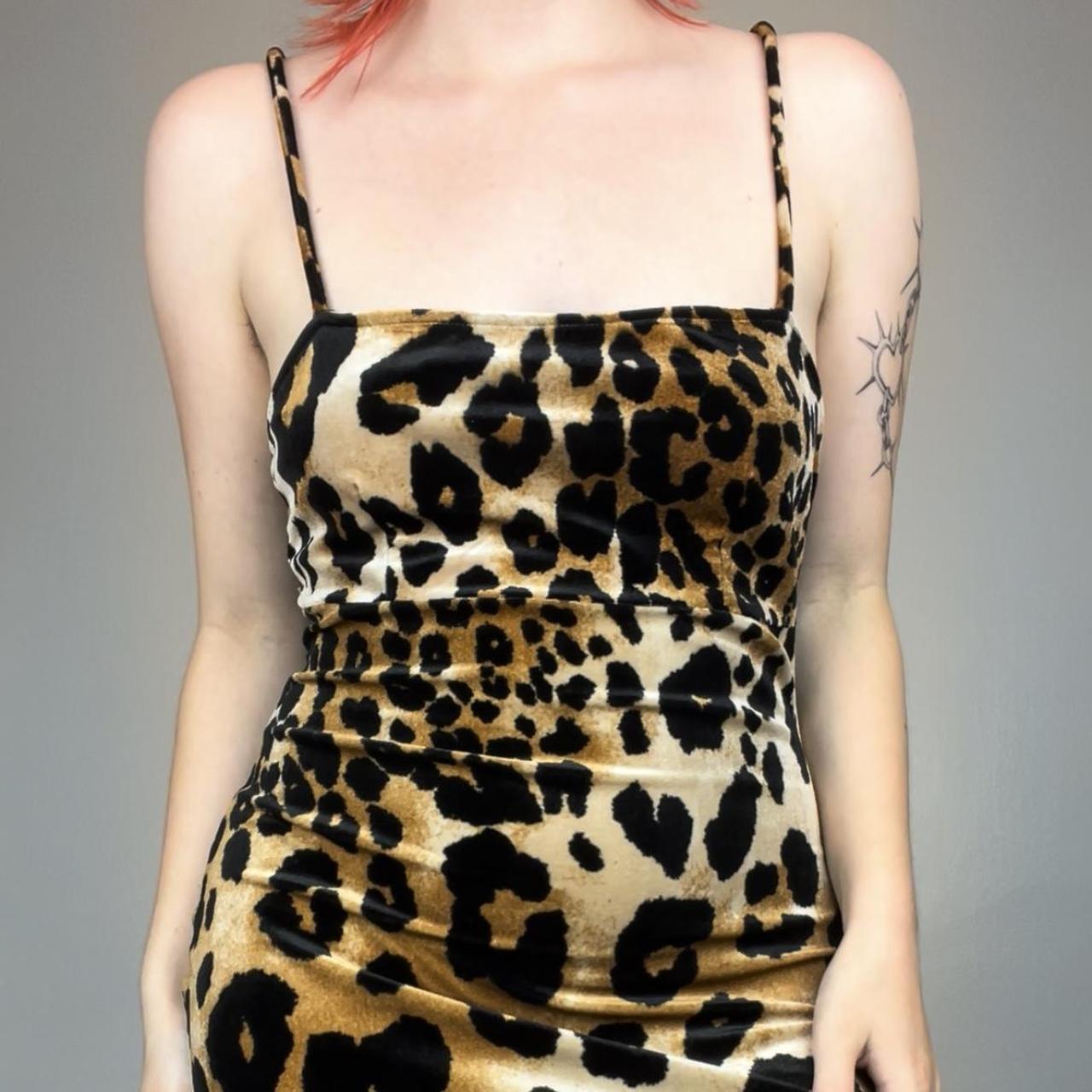 Animal print body con mini dress 🖤🖤🖤 Cheetah Depop