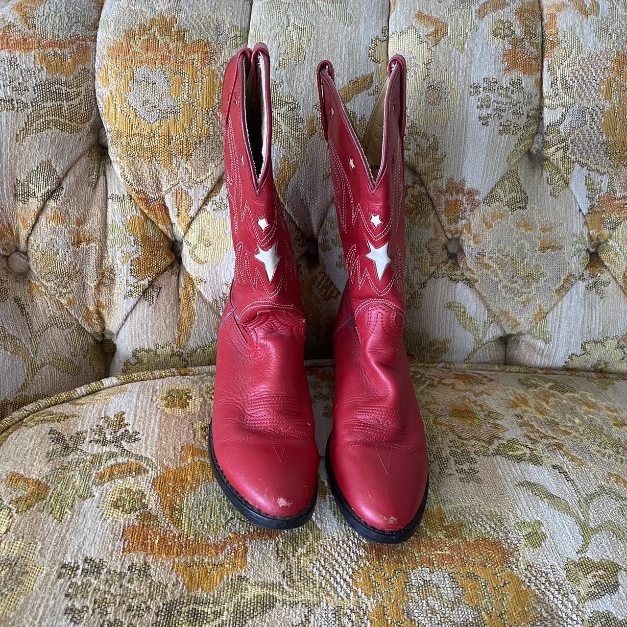 vintage-justin-red-cowboy-boots-with-star-details-depop