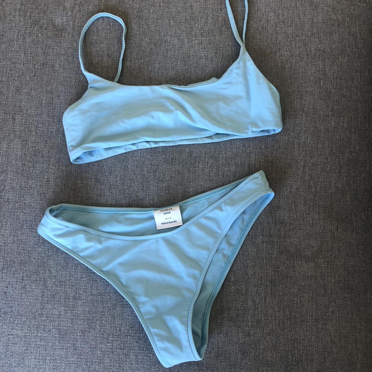 Charlee Swim blue bikini set, in fantastic... - Depop