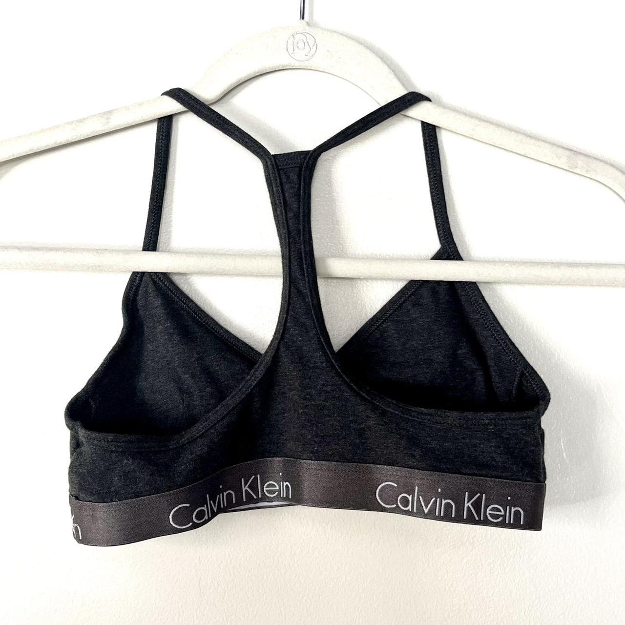 Calvin Klein bralette • never worn • dark grey • - Depop