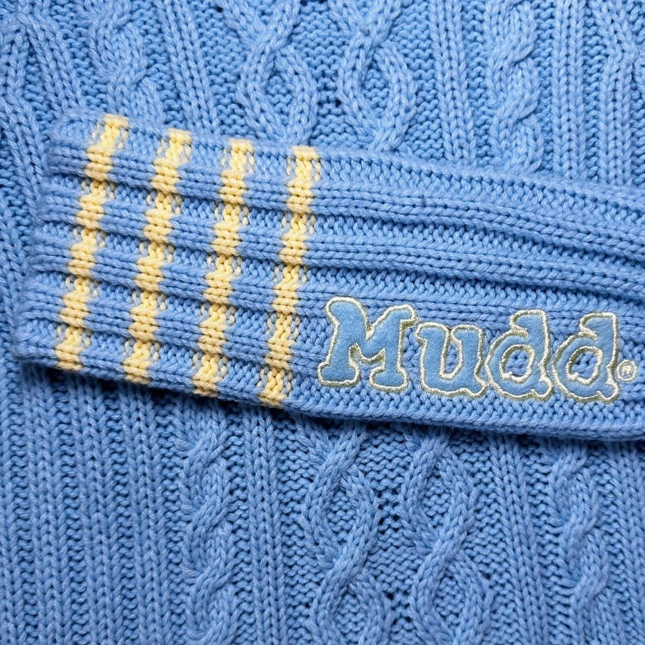 Women's Blue and Yellow Jumper Depop