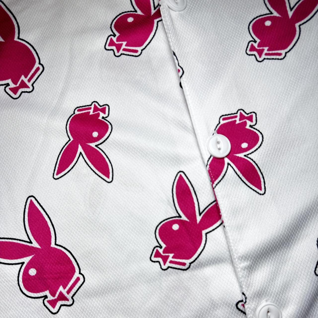 Playboy Baseball Jersey Cool casual pink & white... Depop