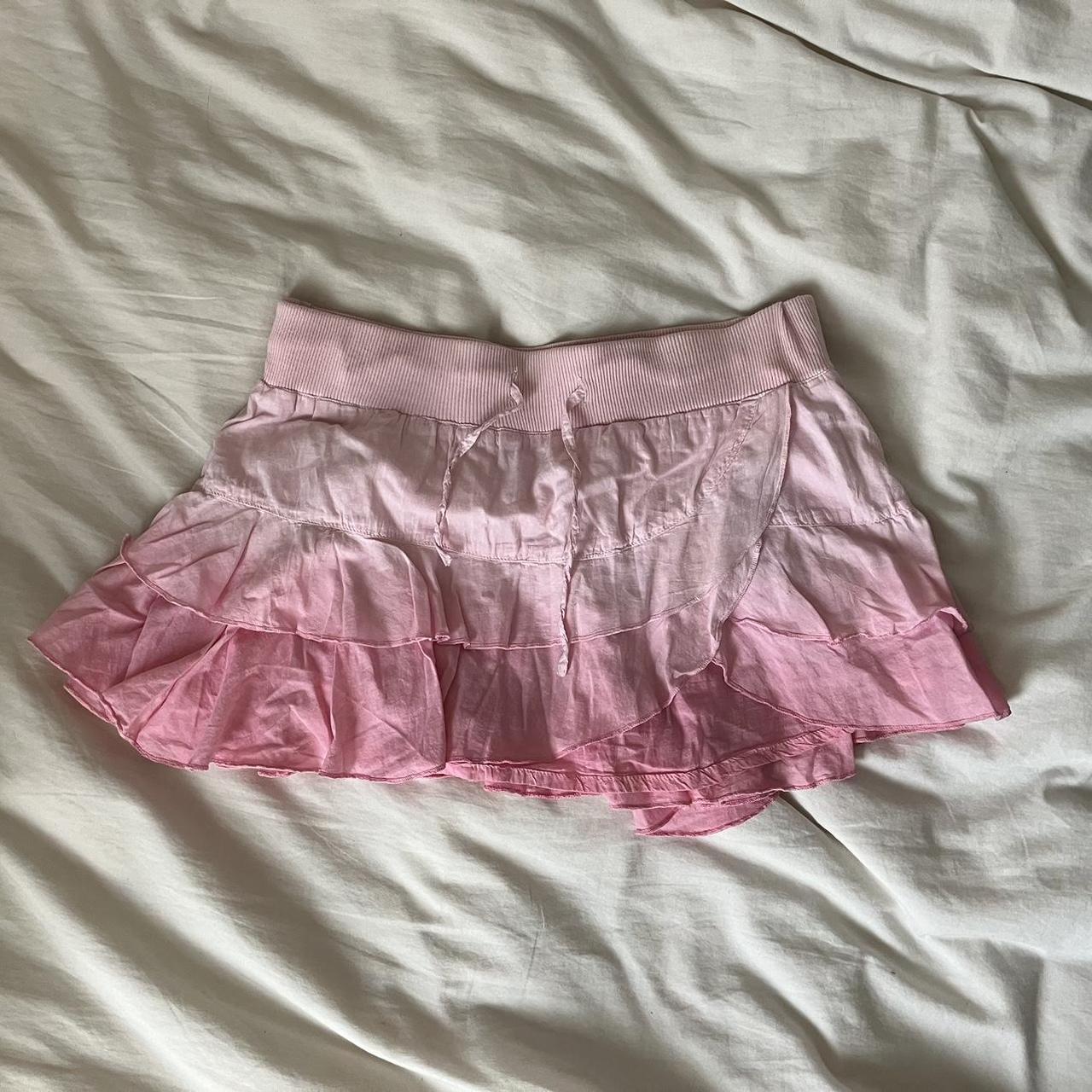 Vintage pink ruffle tier skirt ~Brand: raviya ~Size:... - Depop