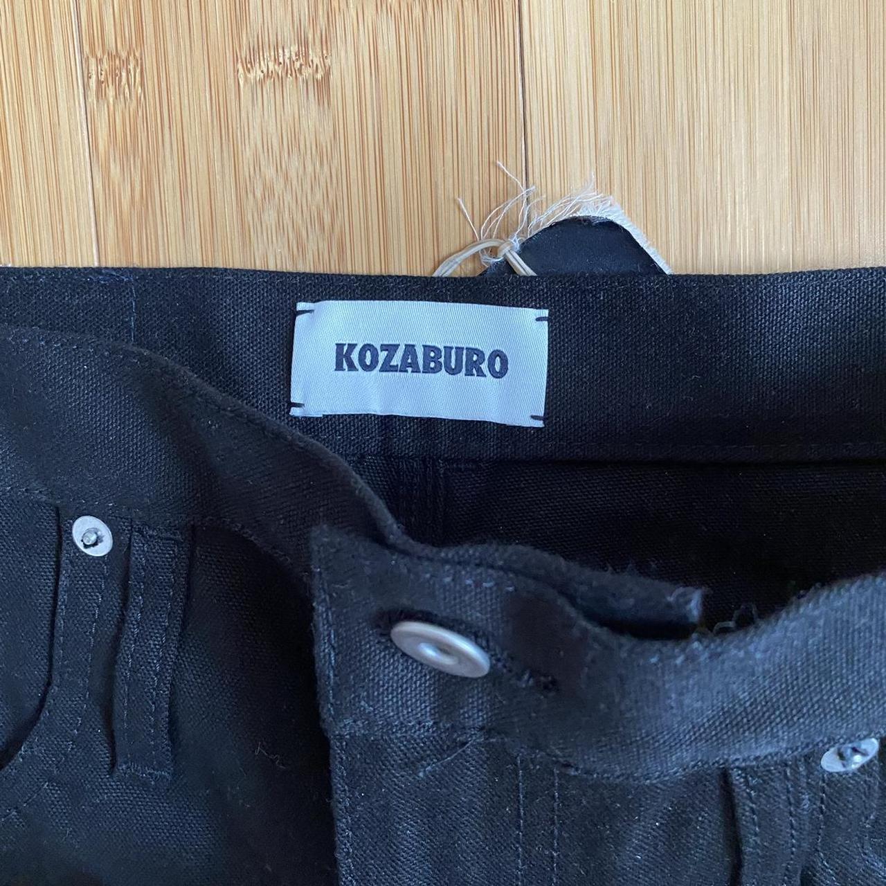 Kozaburo canvas 3D bootcut jeans