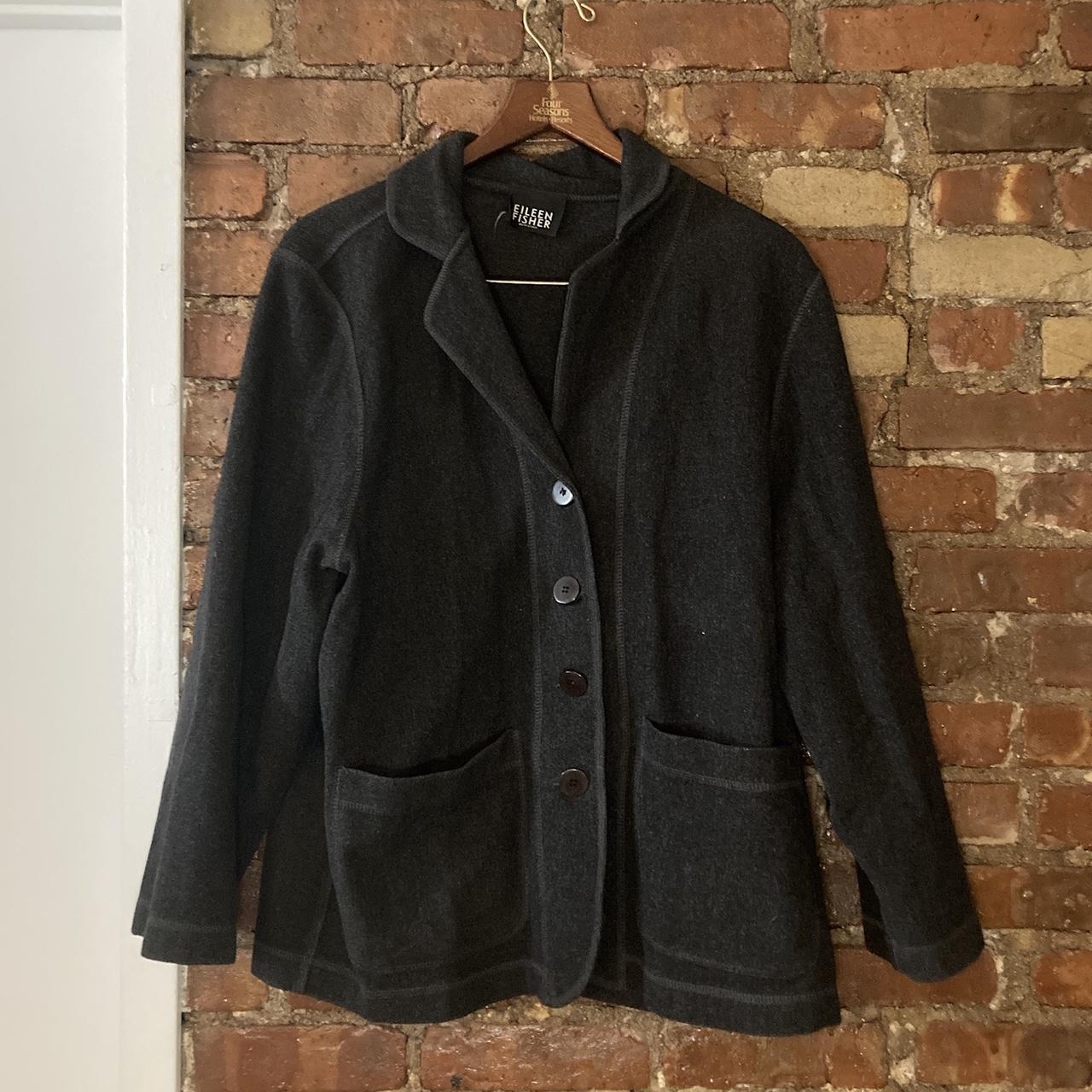 Eileen Fisher Women's Grey Jacket | Depop