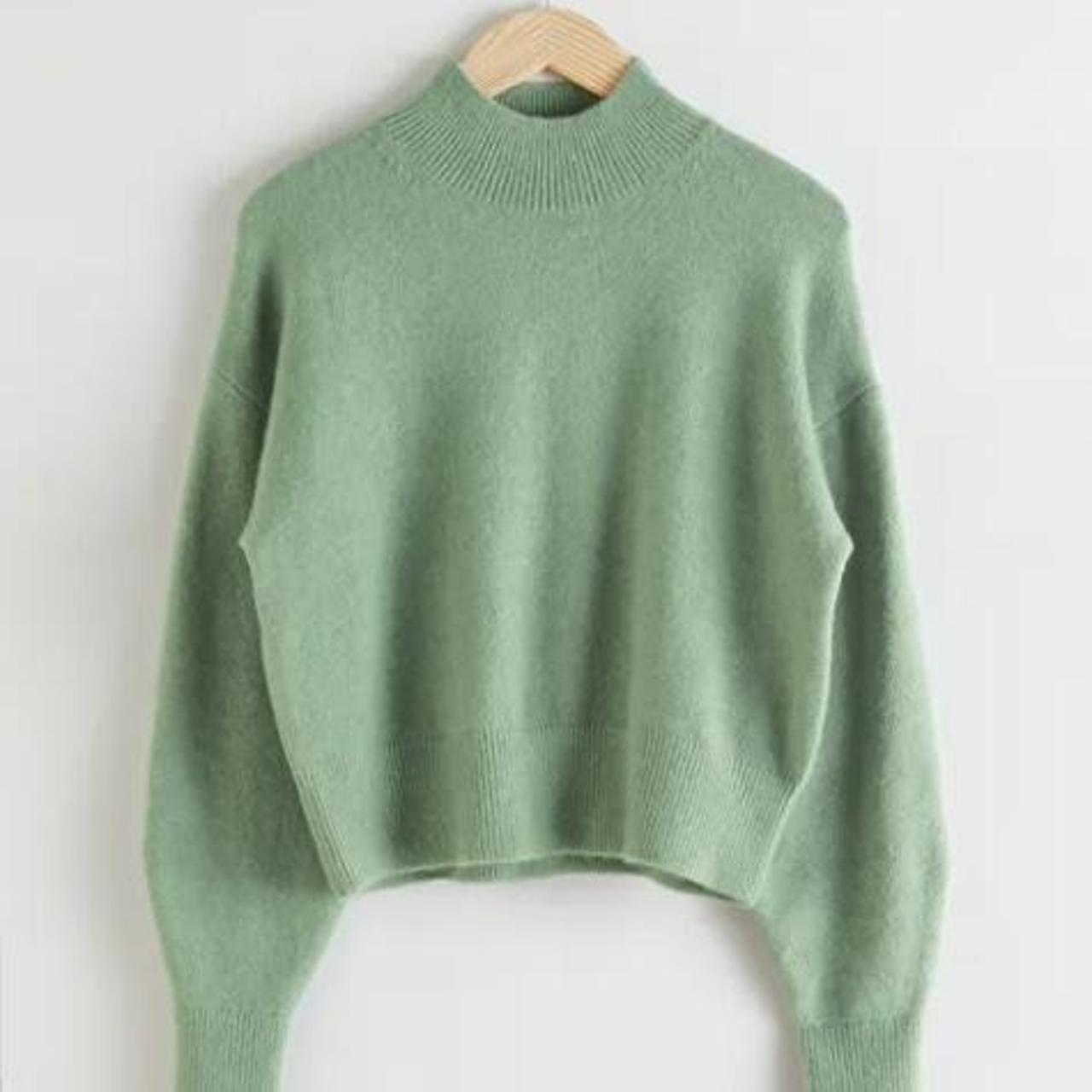 Sage green sweater from & other stories, lightly... - Depop