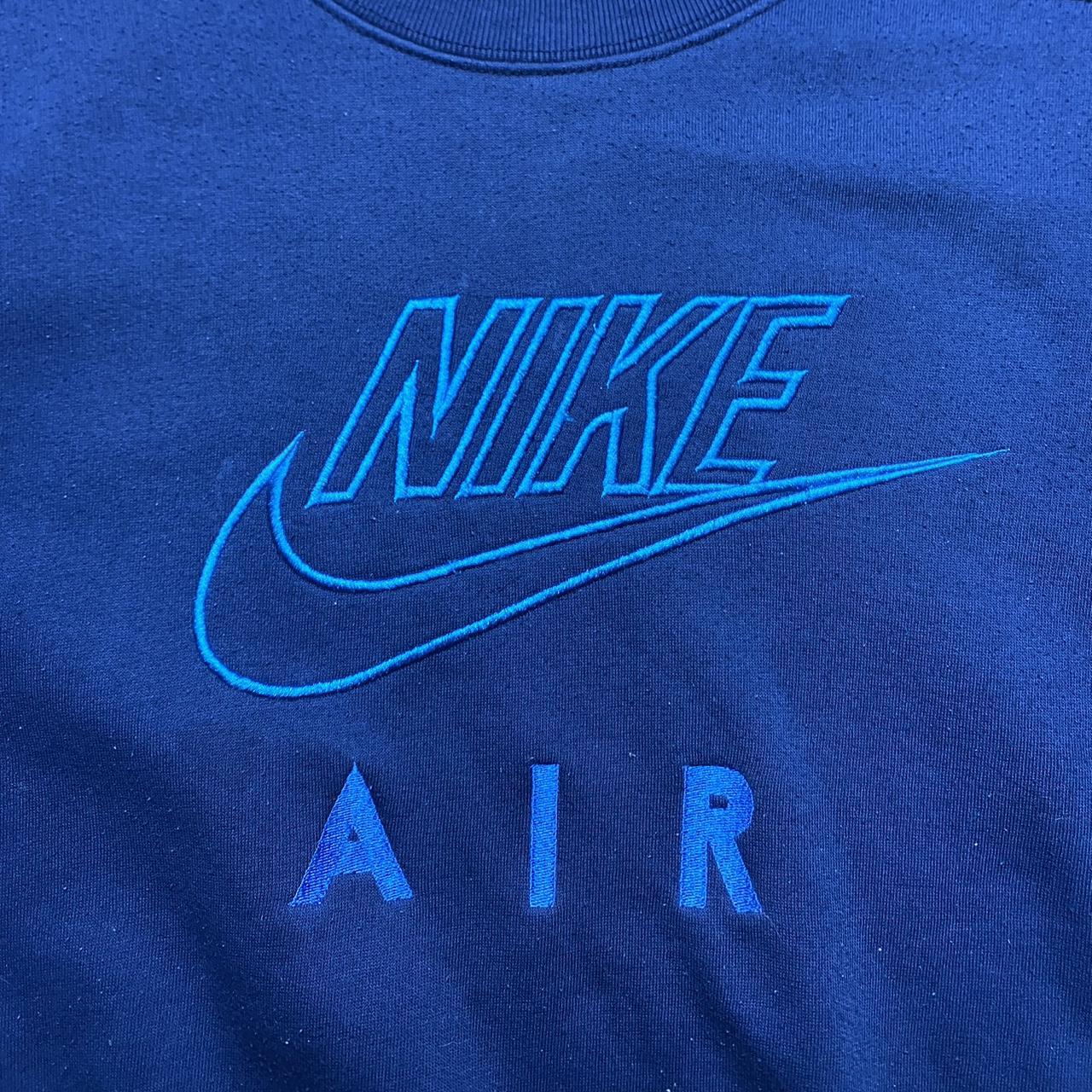 Nike Men's Black and Blue Jumper | Depop