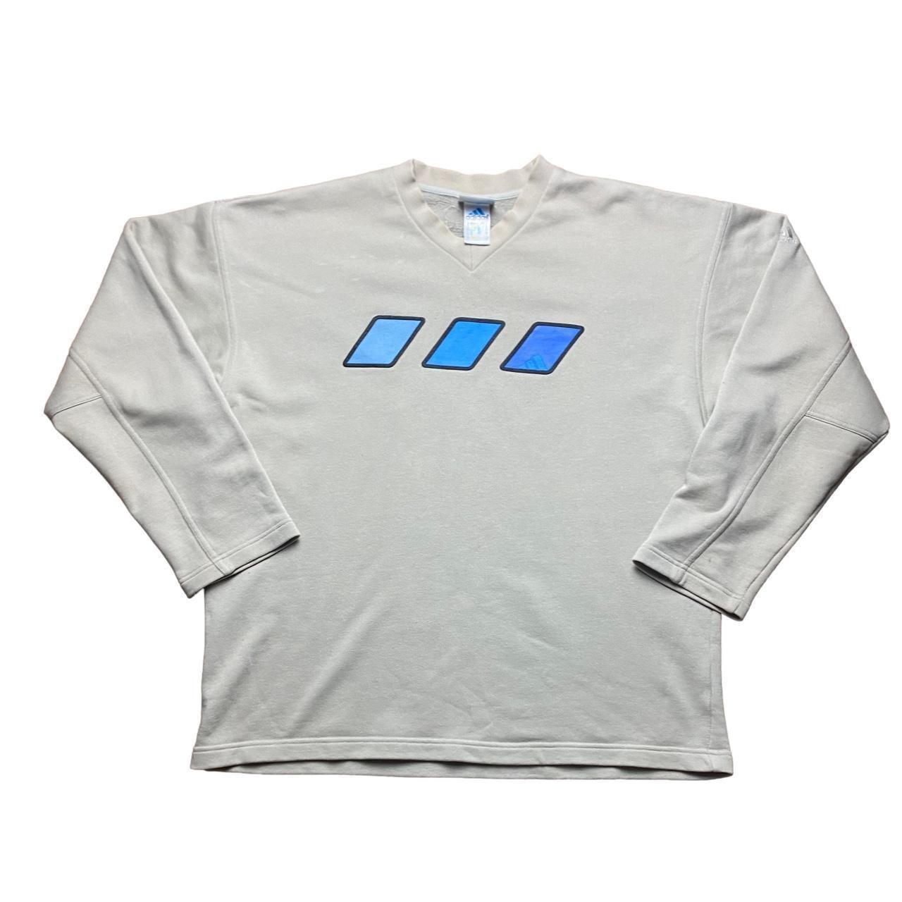 Vintage Adidas Jumper Beige Cream Sweater Retro... Depop