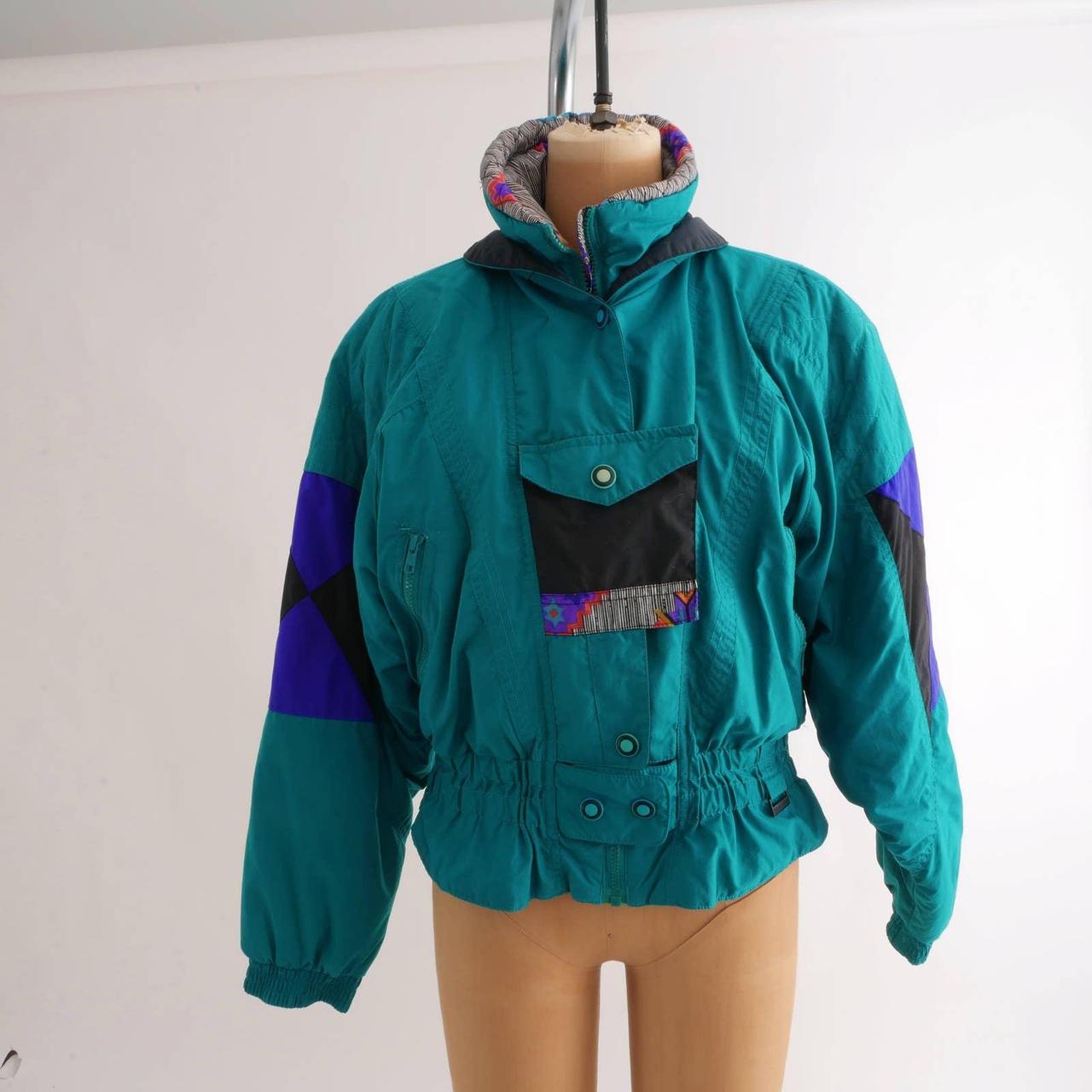 80s vintage ski jacket by edelweiss Skiwear green... - Depop