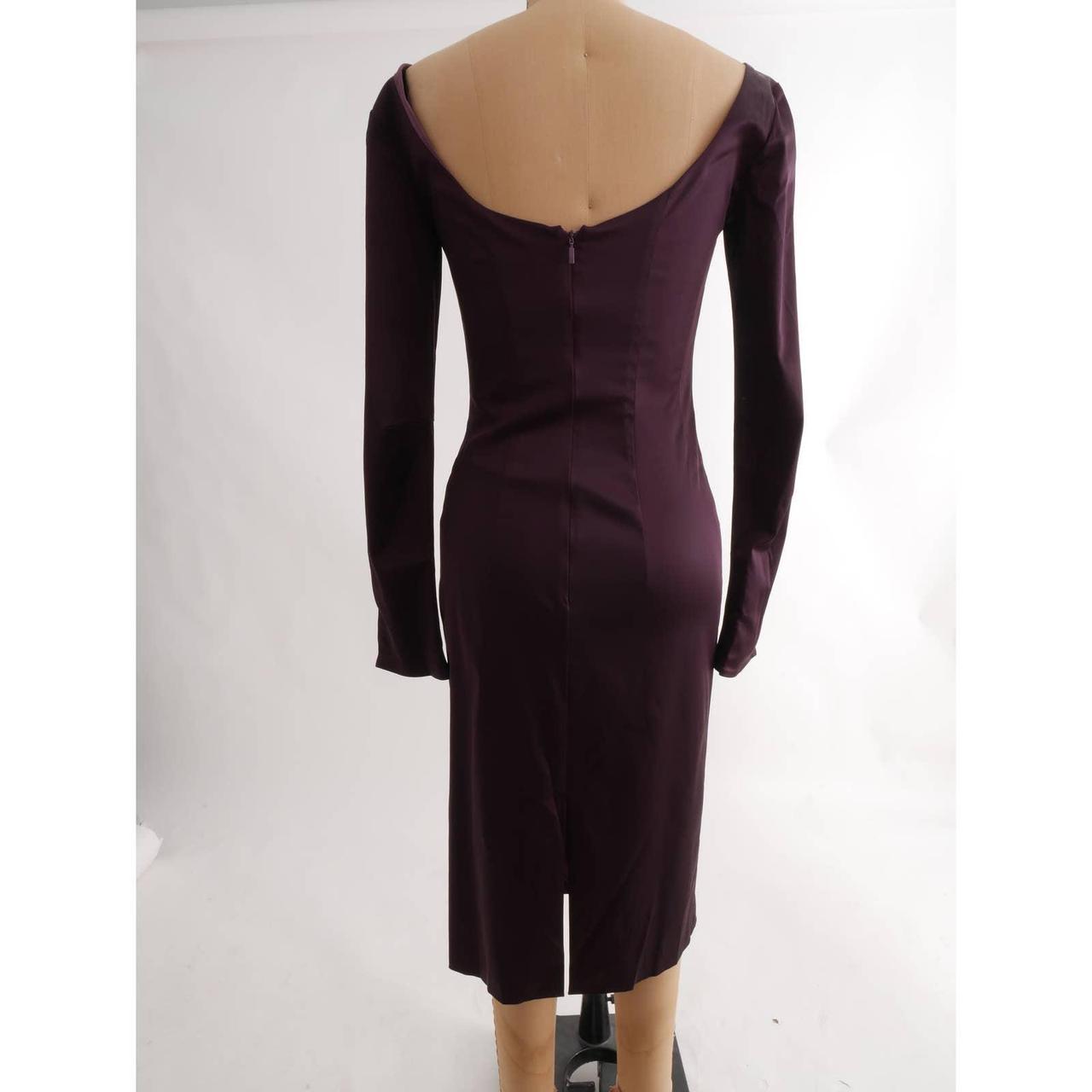 Hugo Boss Women's Purple and Burgundy Dress | Depop