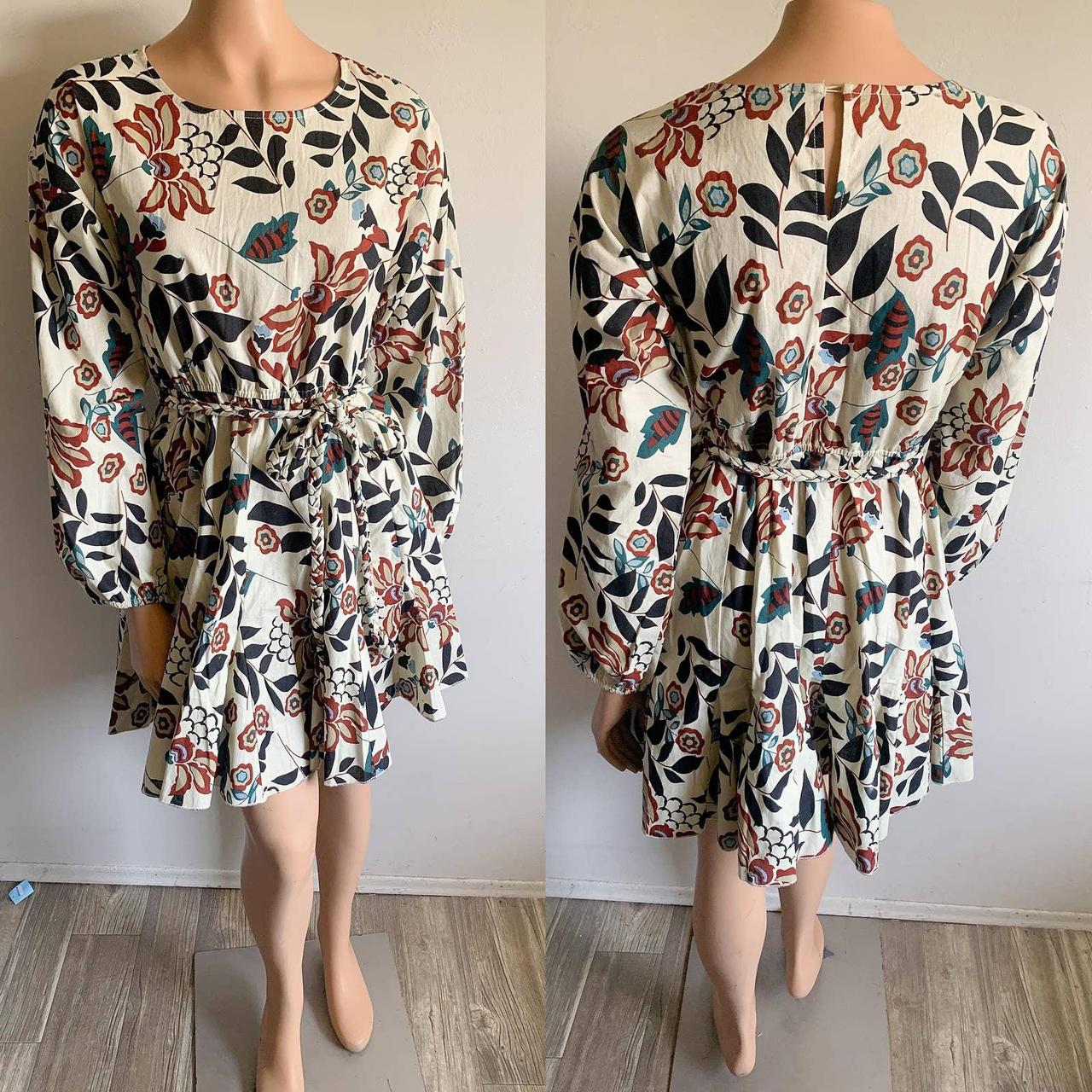 Jacquie The Label Floral Print Long Sleeve Pleated... Depop
