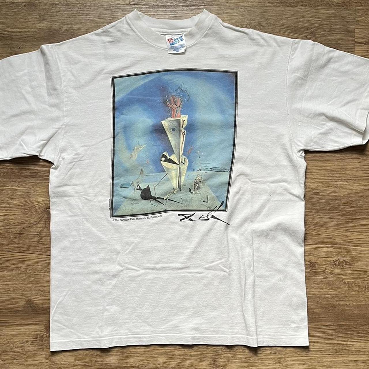 Hot Vintage 90s Salvador Dali Art Tee Shirt