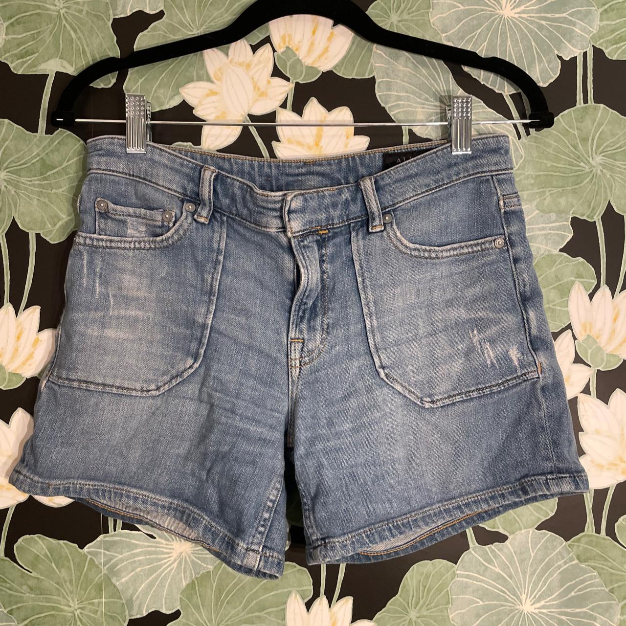 AllSaints Women S Blue Shorts Depop