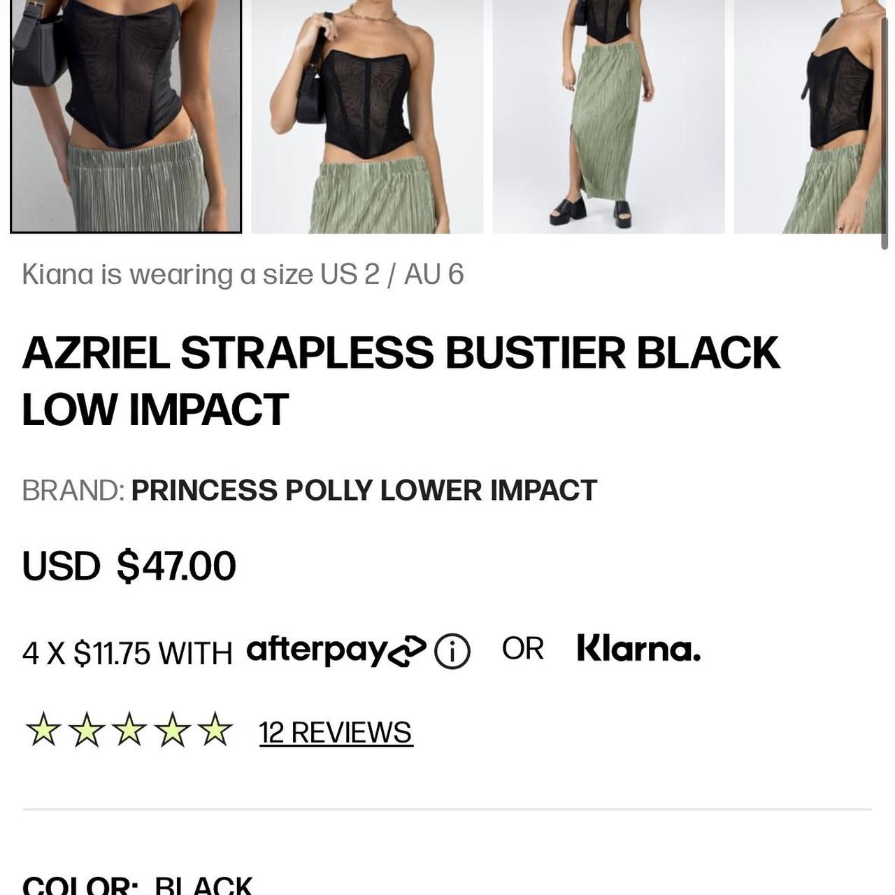 Azriel Strapless Bustier Black