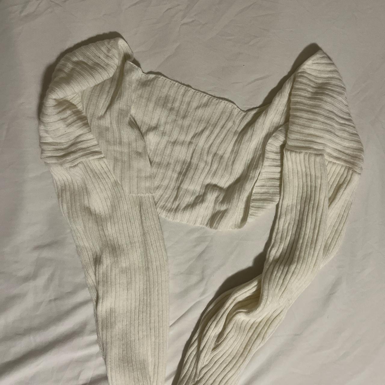 White knit bolero sweater cardigan - Depop