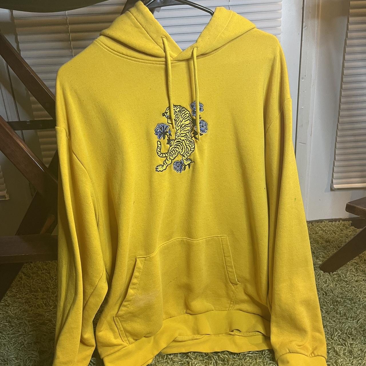 yellow tiger hoodie h m size large 7.99 Depop