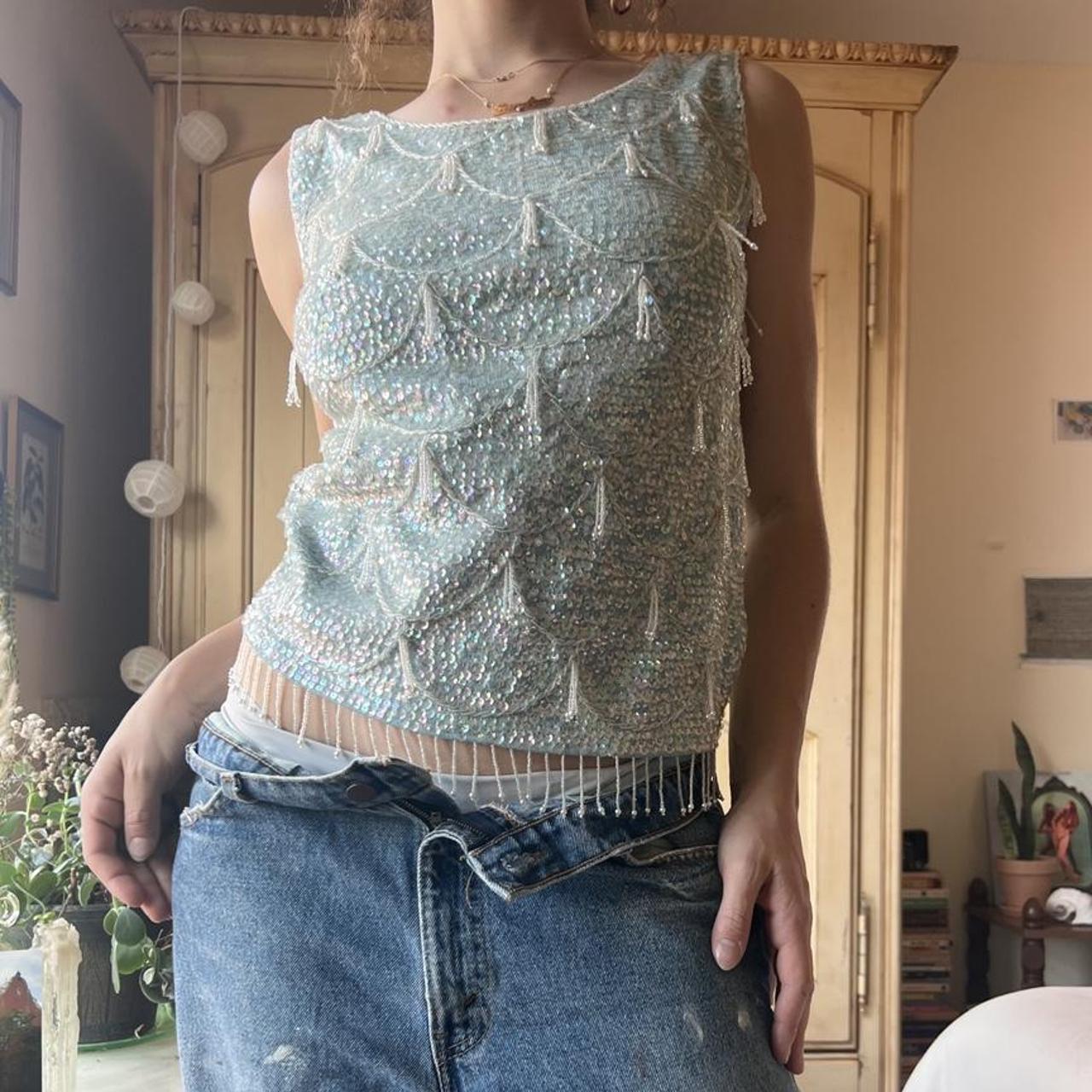 Women's Blue Vest Depop