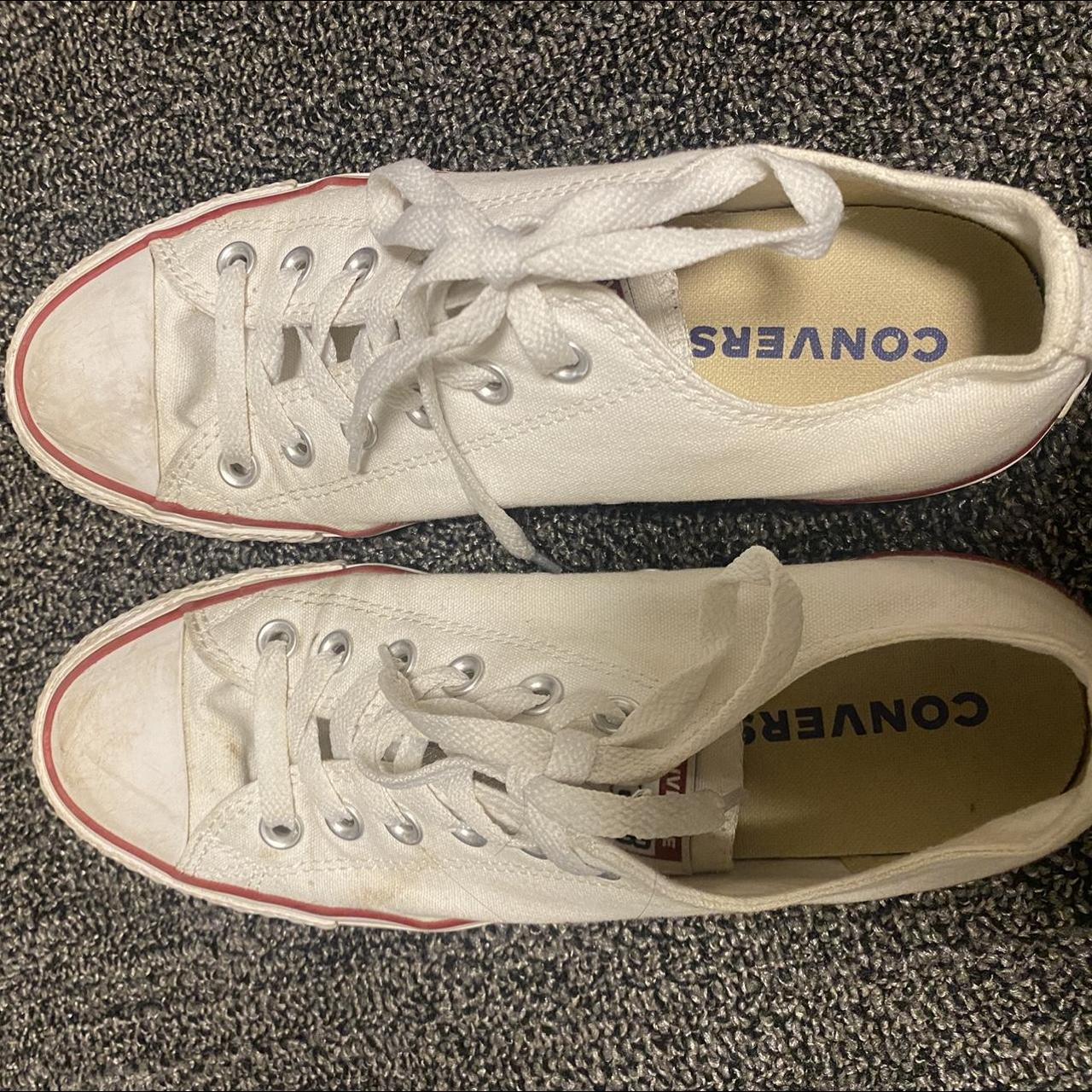 White low top converse! Signs of wear are... Depop