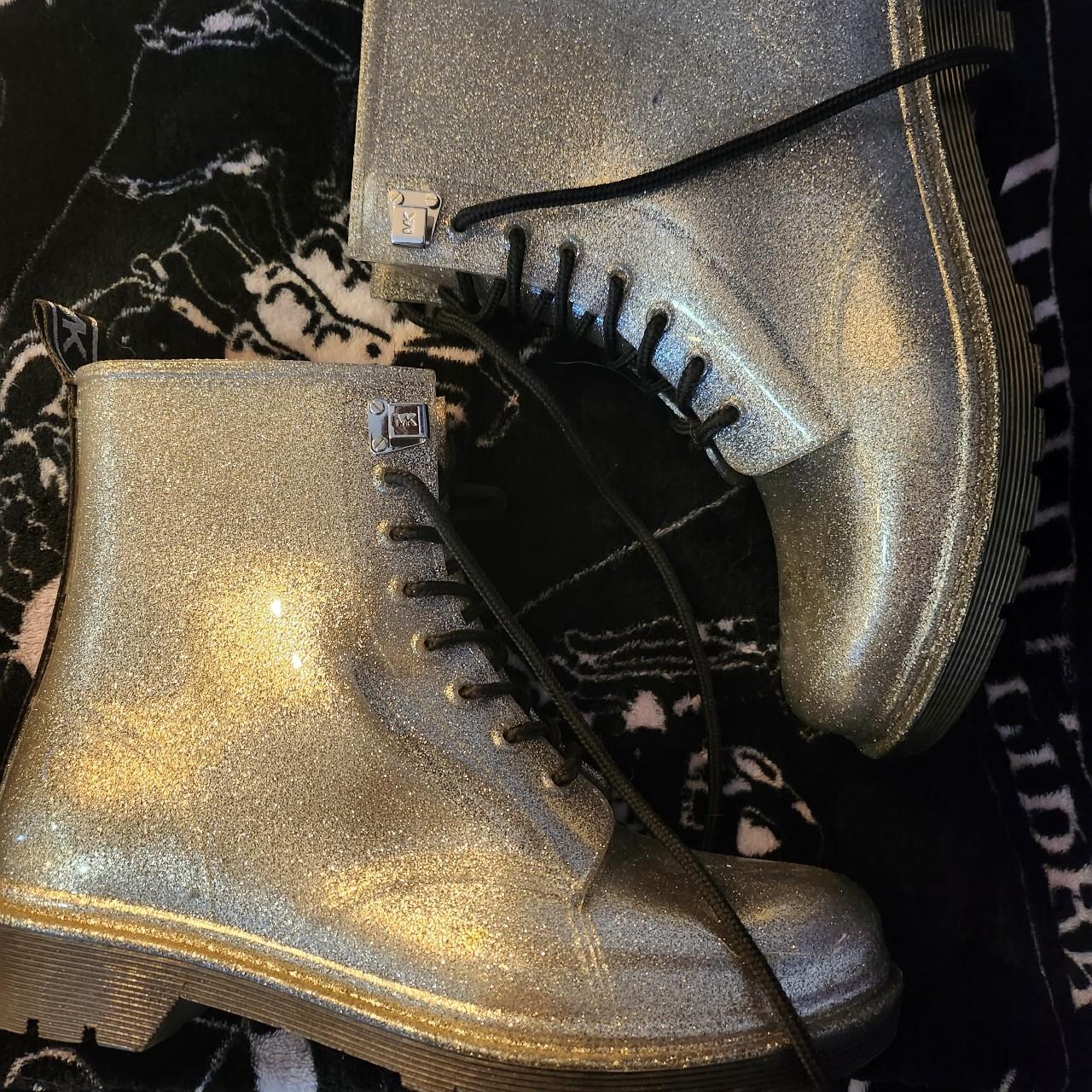 michael kors silver boots