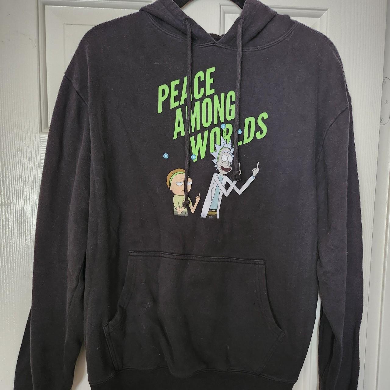 Rick and morty best sale hoodie peace among worlds