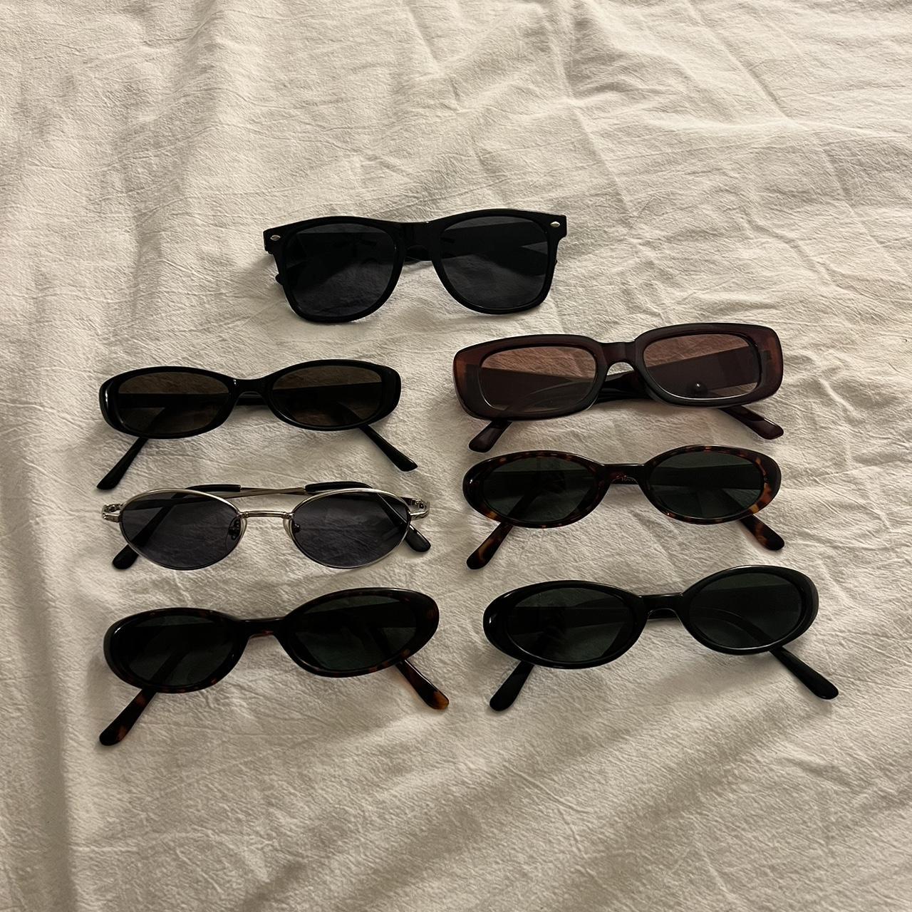 Women's Brown and Black Sunglasses | Depop