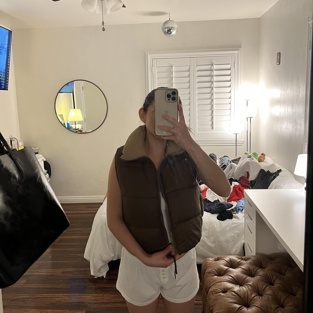 Zara Women's Brown Gilet Depop