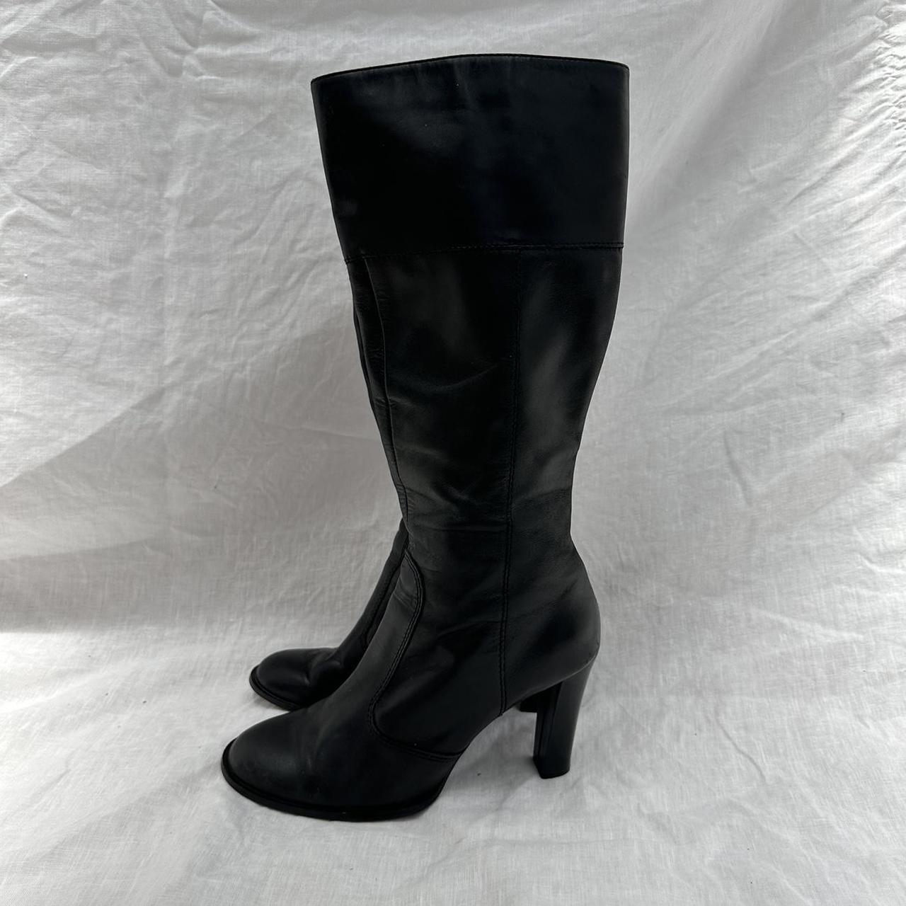 Vintage 90s y2k Bonbons leather knee high boots ★... - Depop