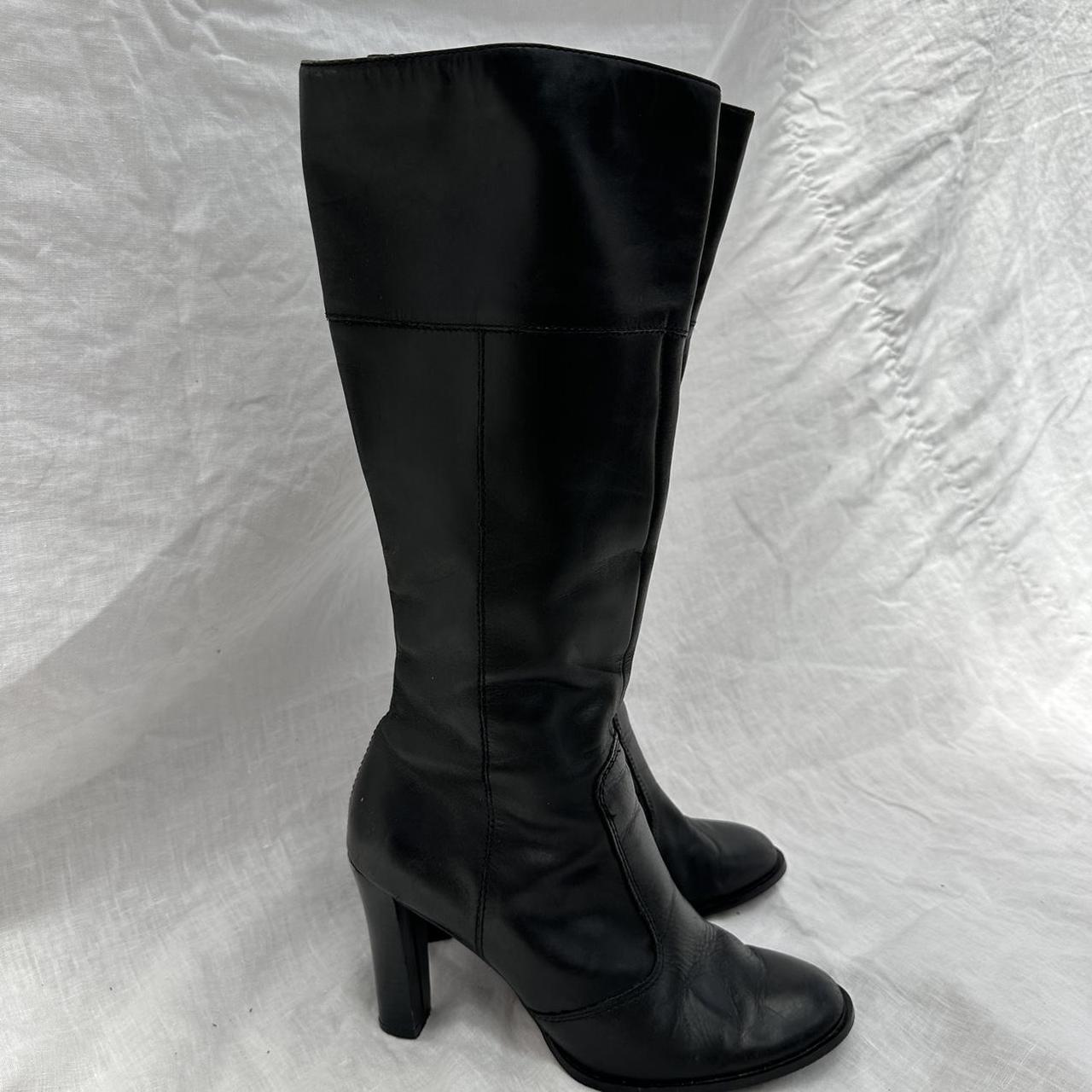 Vintage 90s y2k Bonbons leather knee high boots ★... - Depop