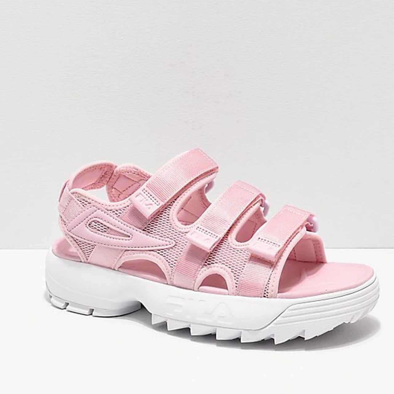 Fila sandals sale pink