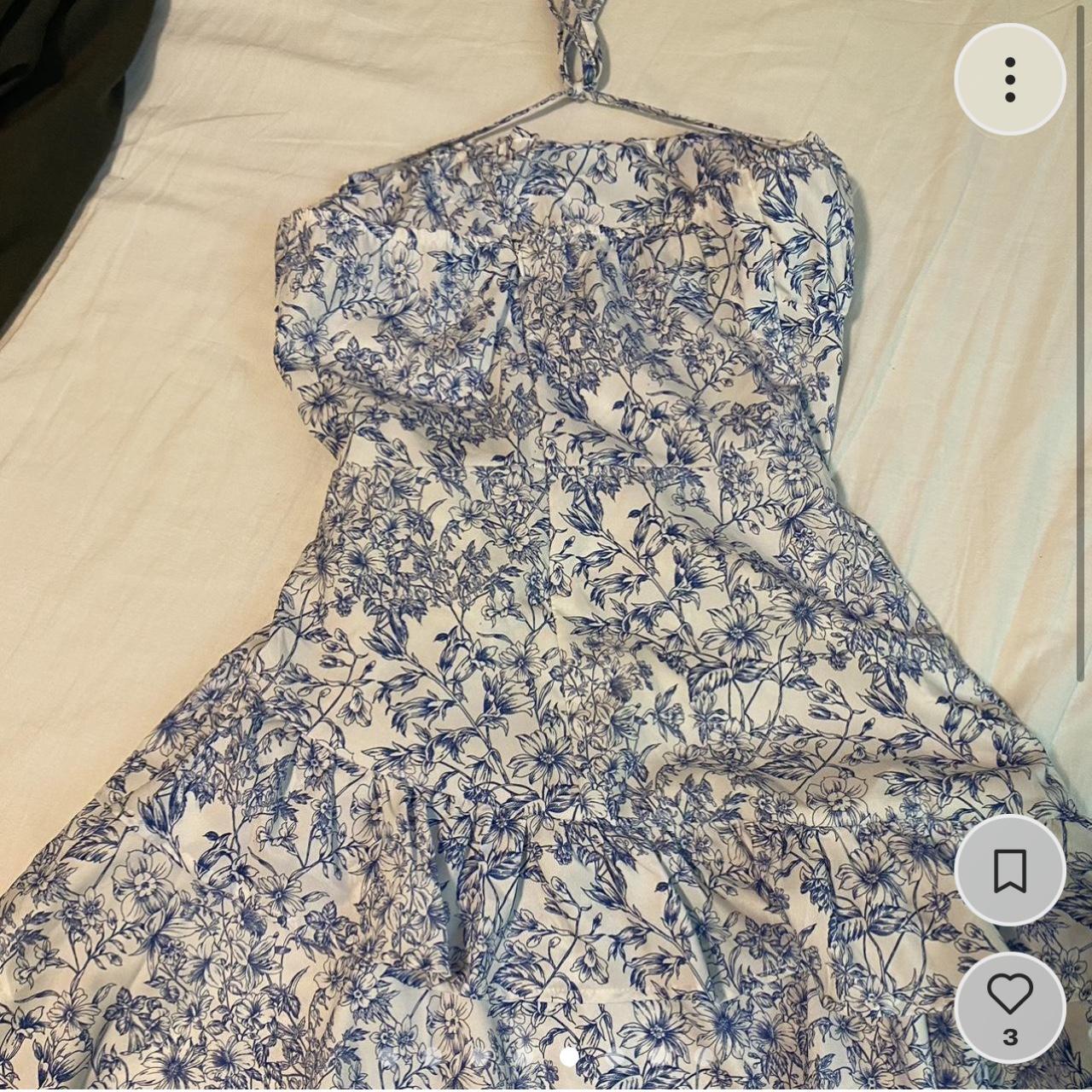SHEIN blue floral dress - Depop