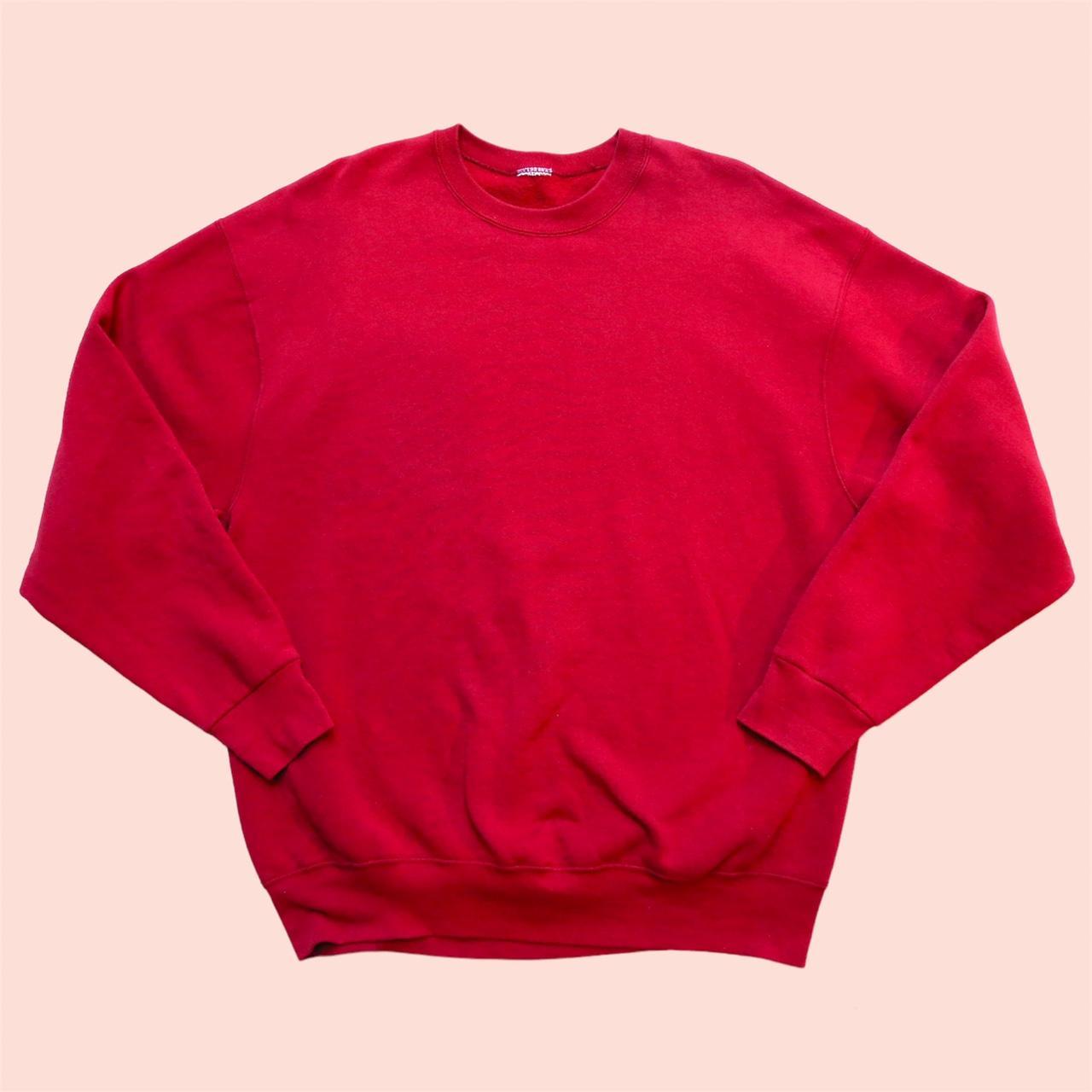 Hanes Men's Red Sweatshirt Depop