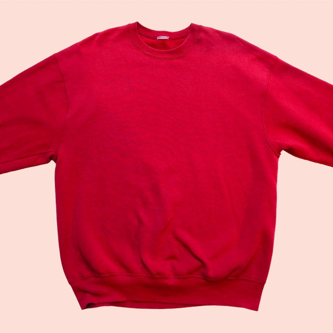 Hanes Men's Red Sweatshirt Depop