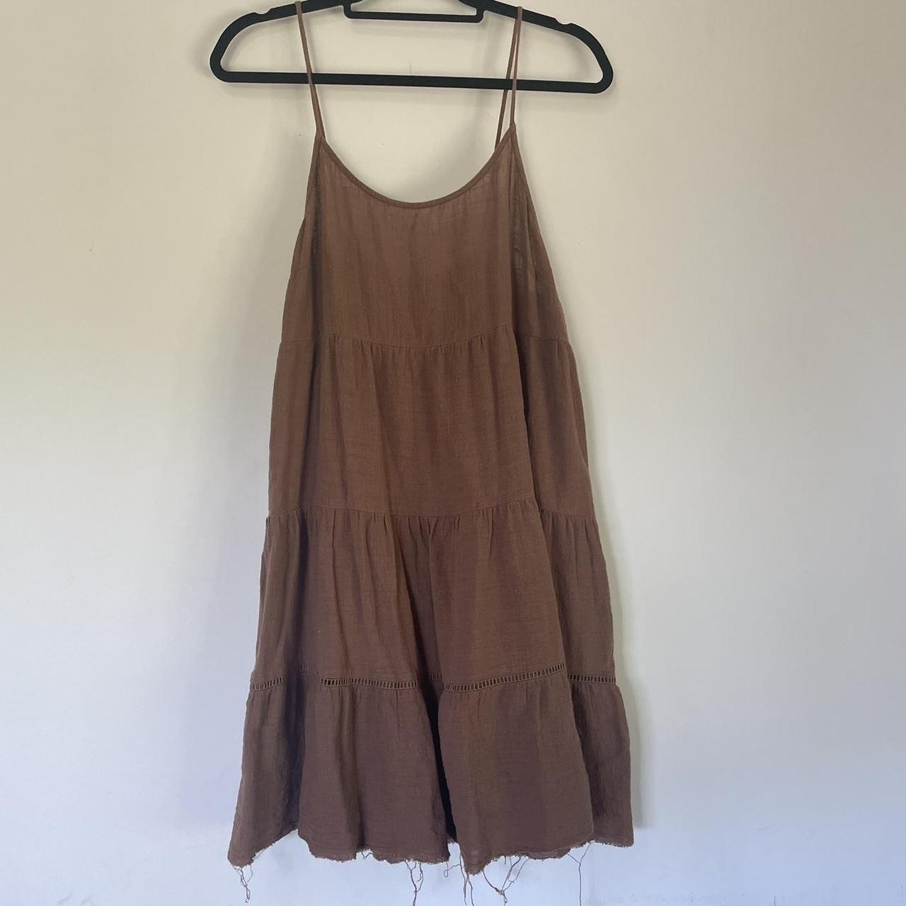 Ghanda brown boho beach dress - size L - Depop