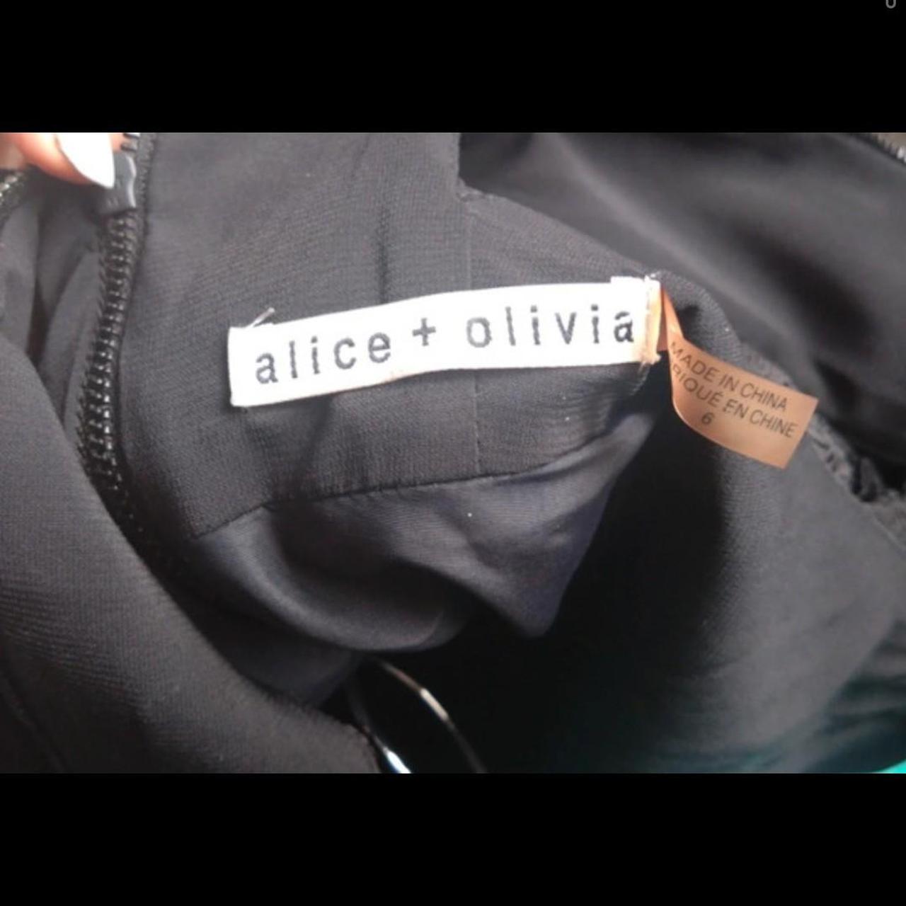 Alice + Olivia black dress size 10 Flower... - Depop