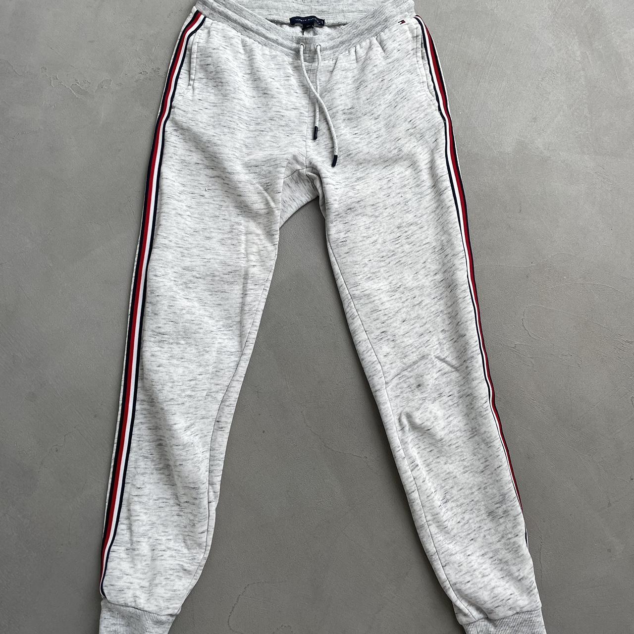 Tommy Hilfiger Women's Grey and Navy Joggerstracksuits Depop