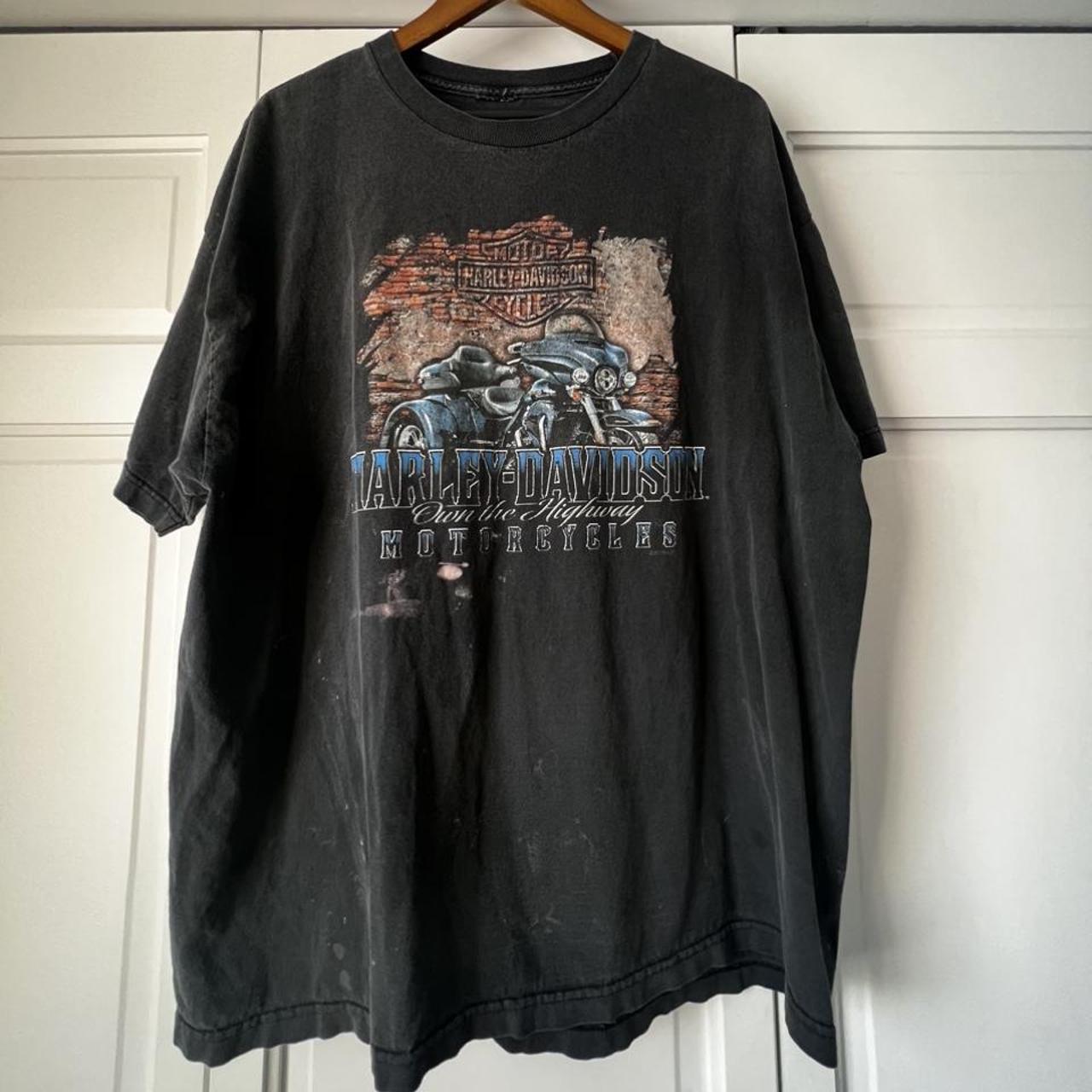 Vintage Grey Harley Davidson Oversized tee ️ very... - Depop