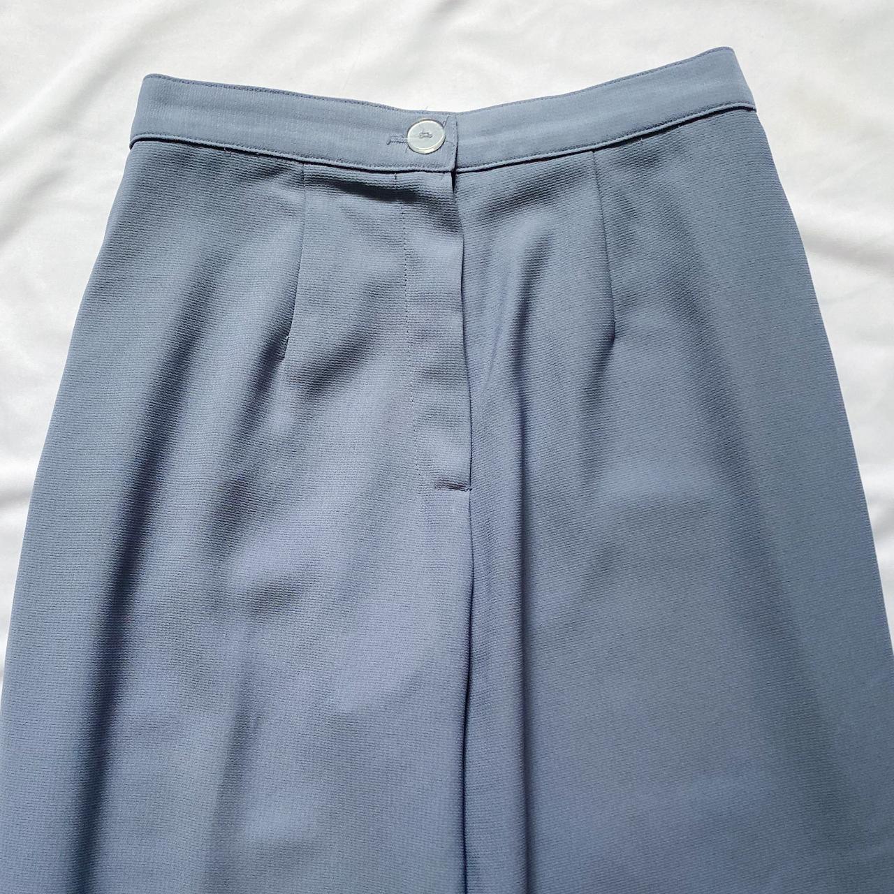 90s Blue Trousers Vintage 1990s high waisted blue... - Depop