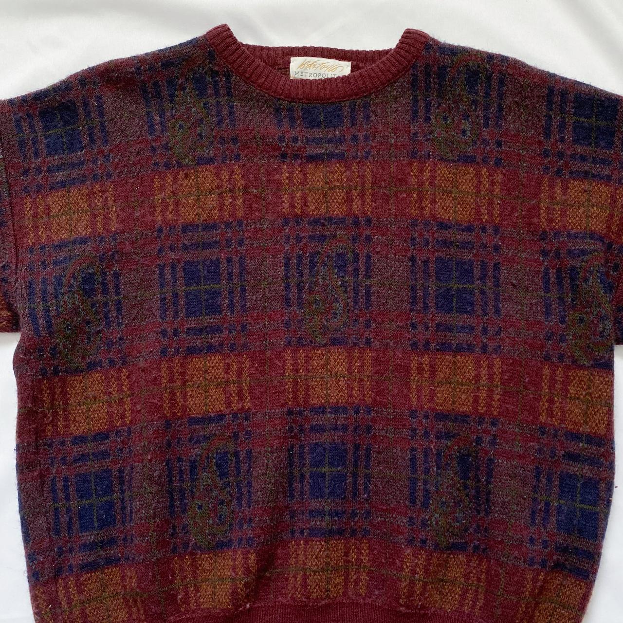 80s/90s Burgundy Sweater Vintage 1980s/1990s long... - Depop