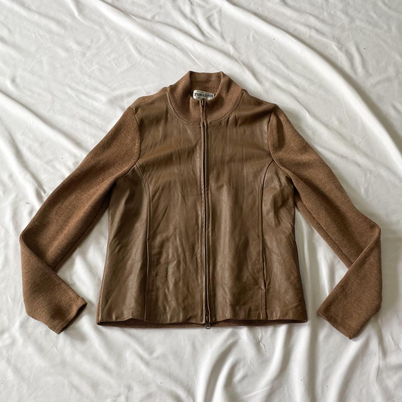 Pendleton brown shops leather jacket