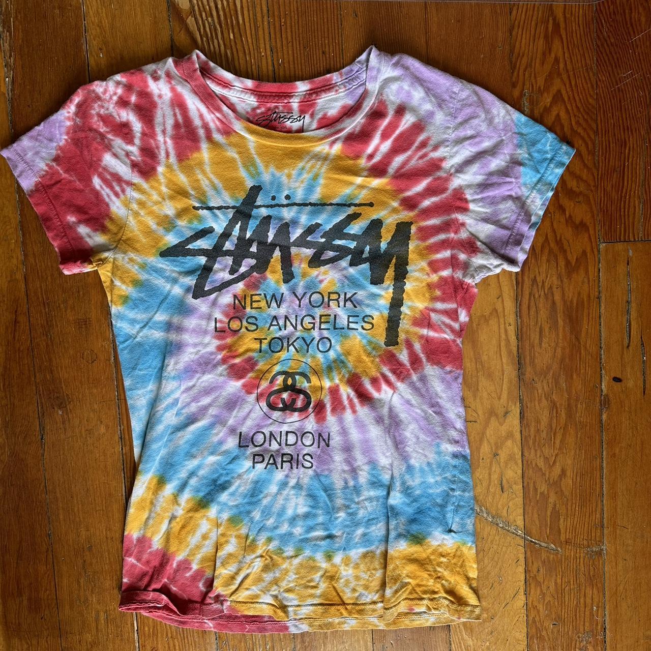 World Tour Stussy Hand Dyed Stussy Vintage Y2K Tie Dye T-shirt