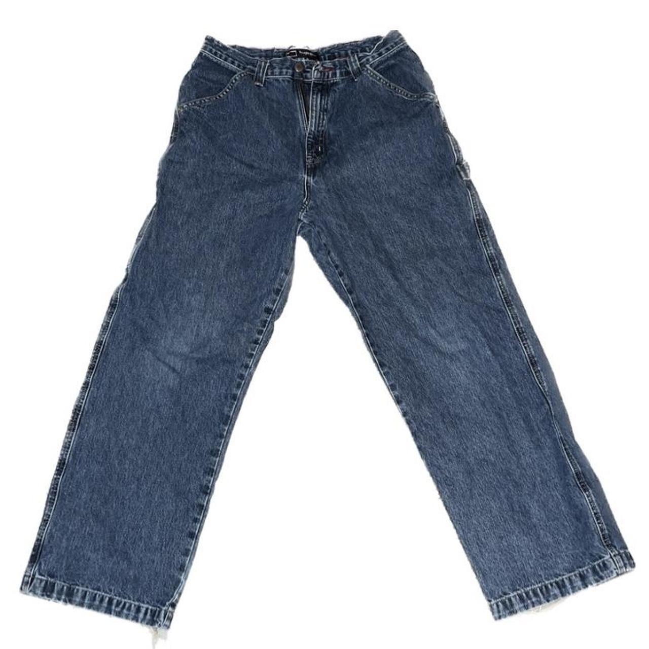 Bugle Boy Men's Blue and Navy Jeans Depop