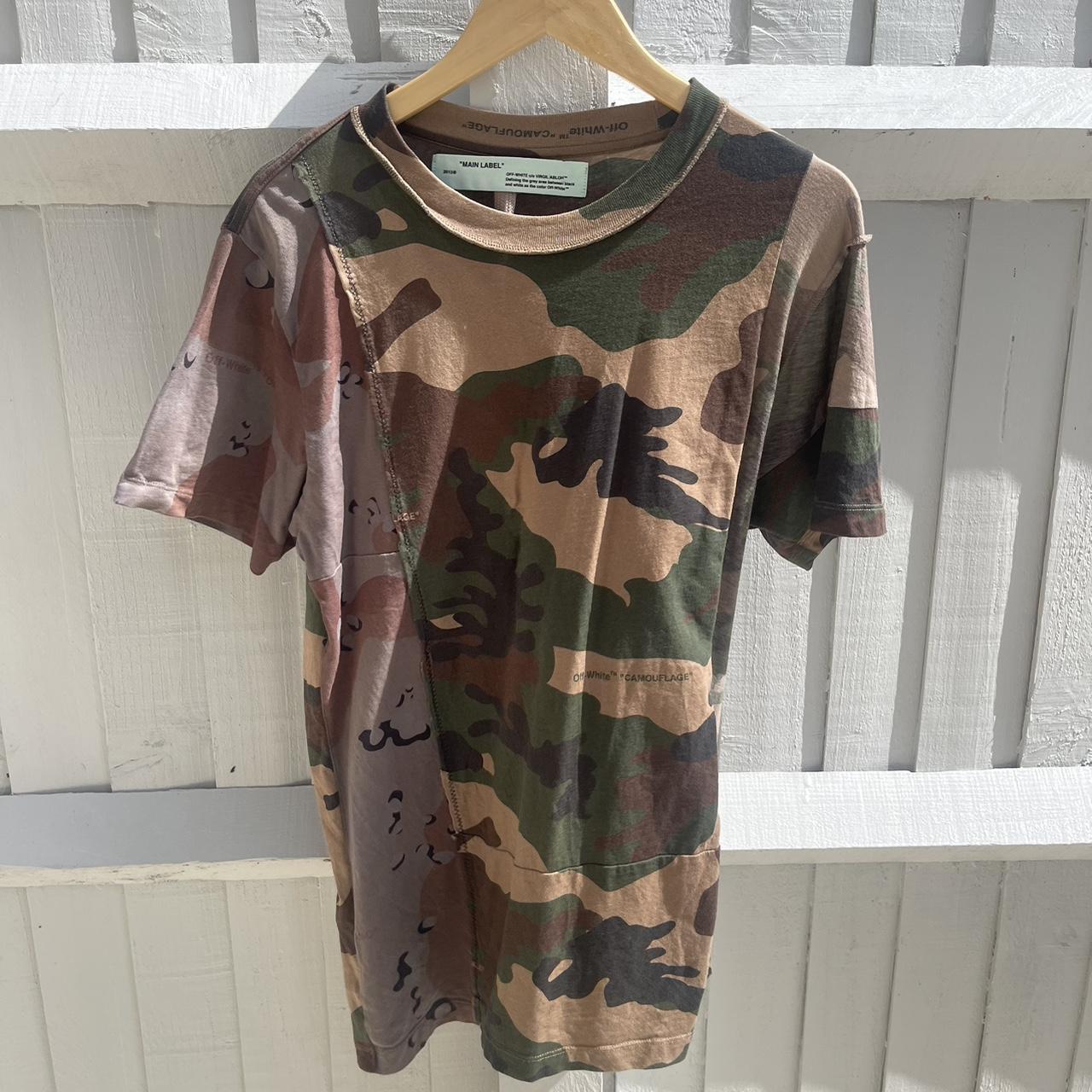 Off white army t shirt hotsell