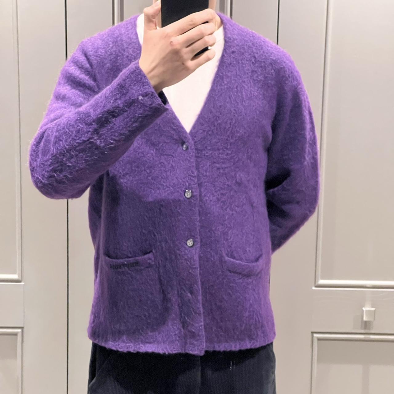 Supreme Purple mohair cardigan FW 2020 Purple | Depop