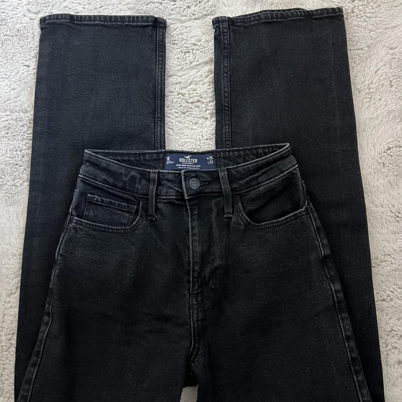 Hollister Ultra-High Rise Dad Black Jeans. W25, L31.... - Depop