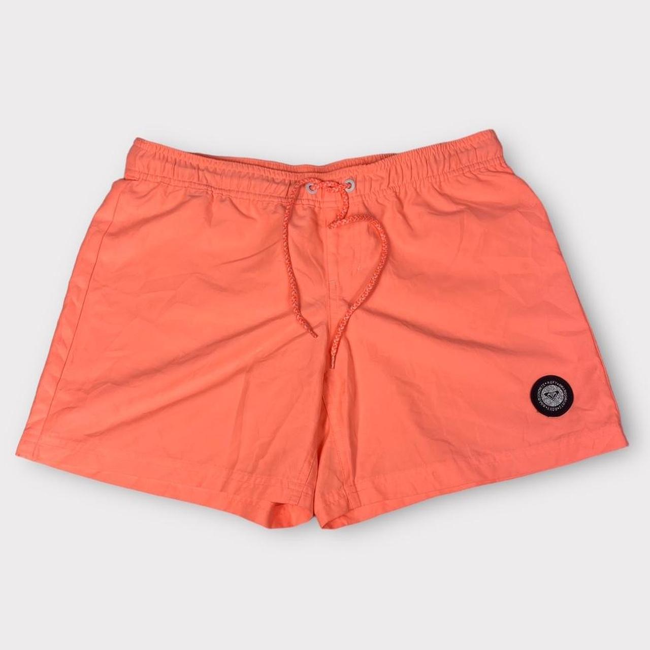 Roxy Women's Pink and Orange Shorts Depop