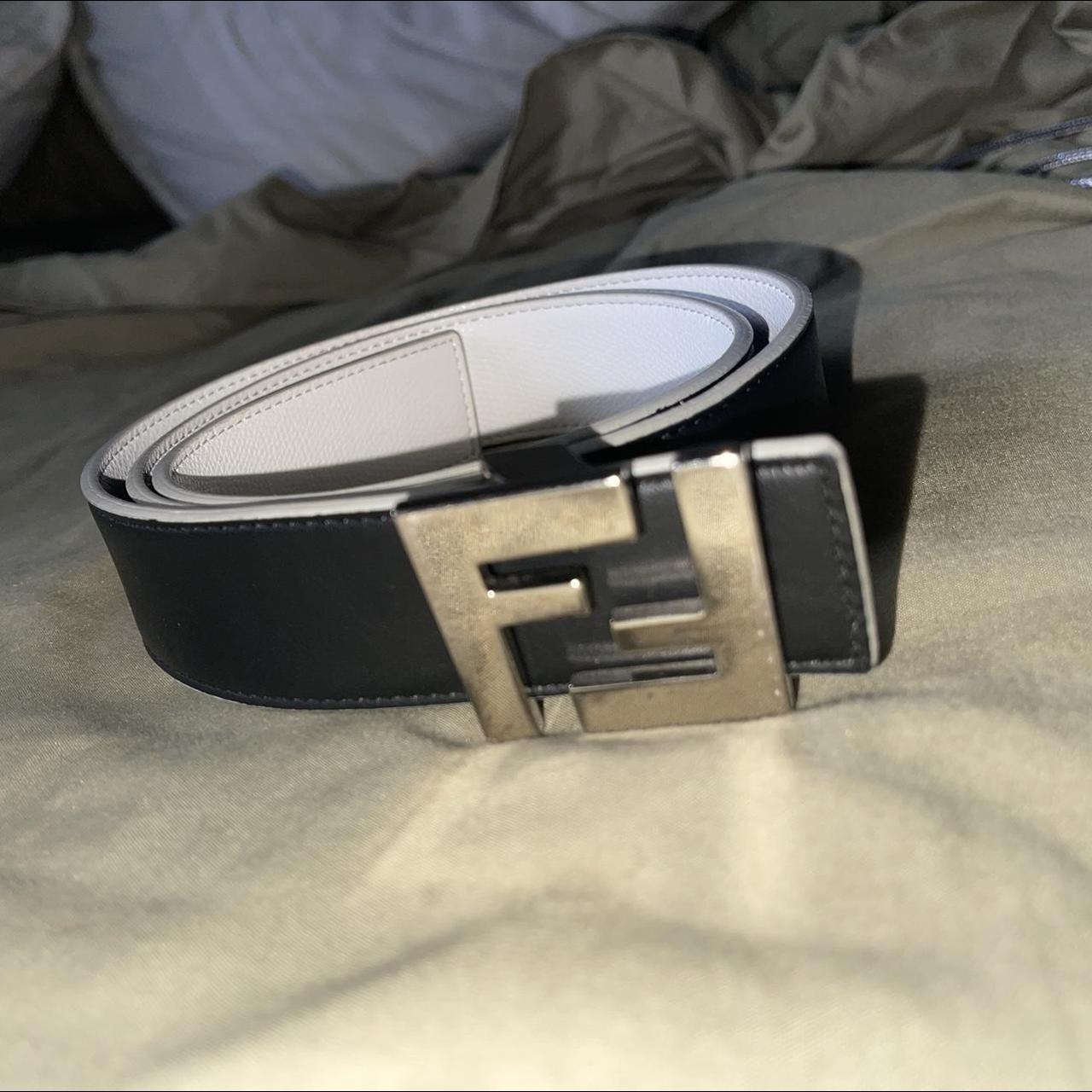 Fendi Men's Black and White Belt (3)